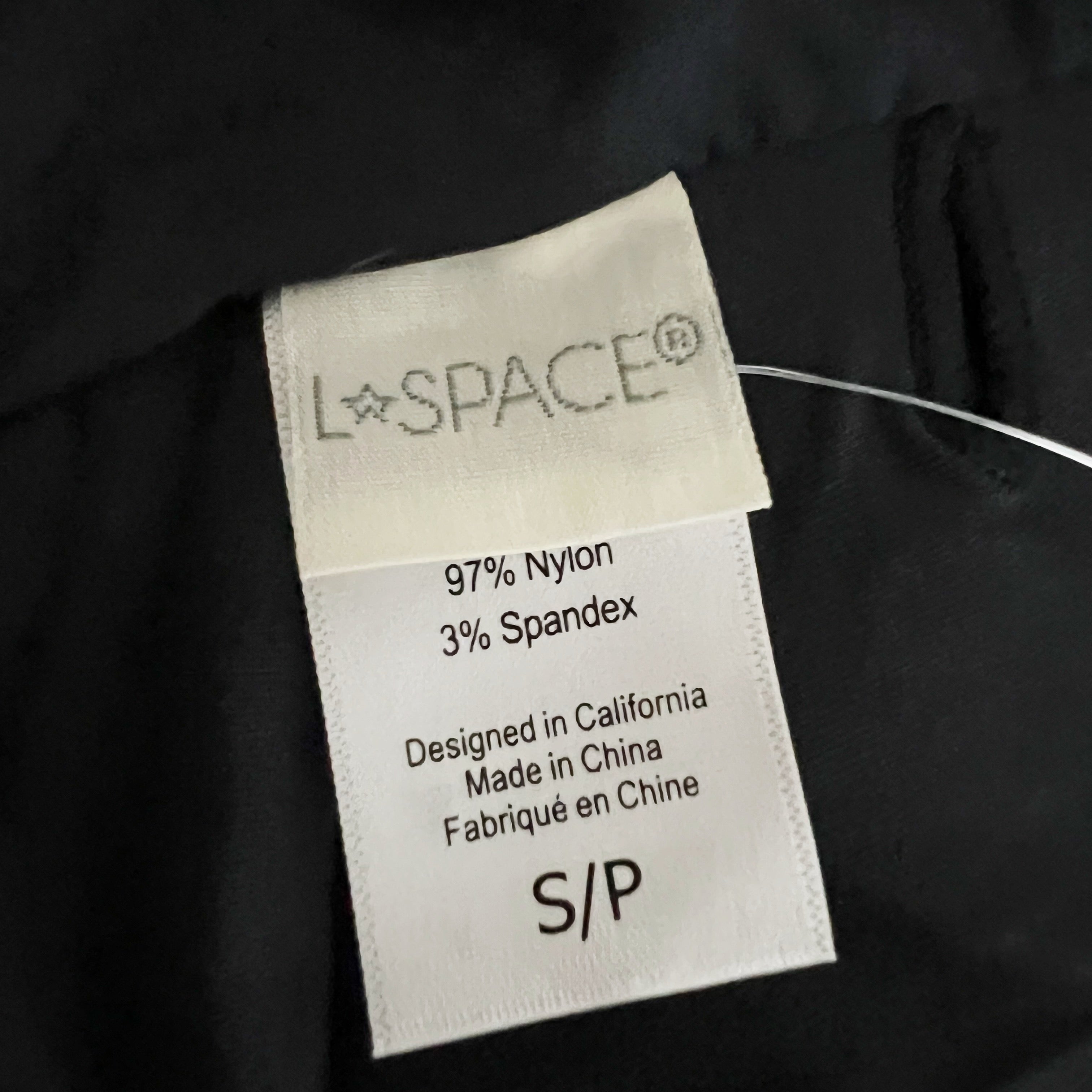 NEW L*Space Vera Crossover Strap Bathing Suit Bikini Top Solid Black Small