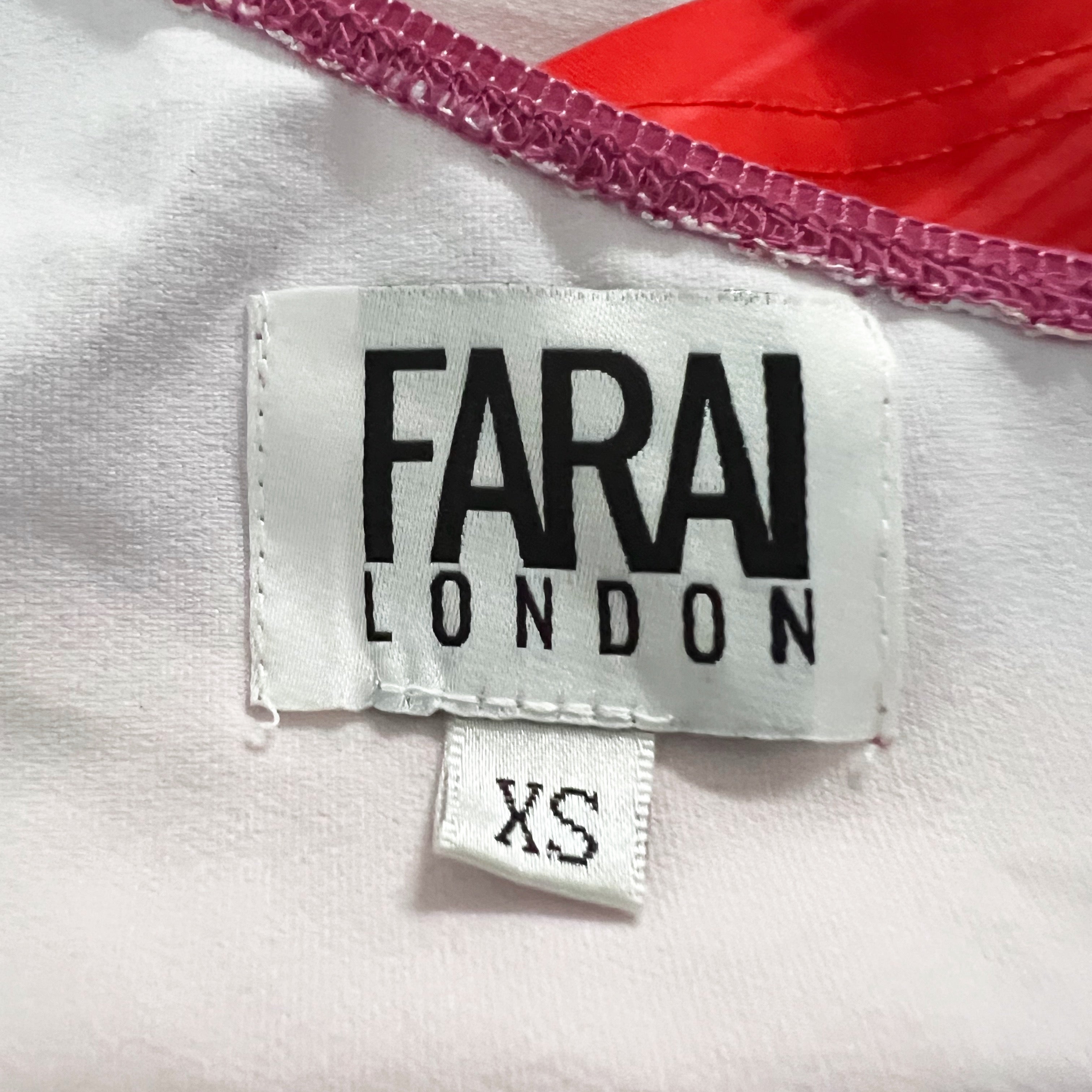 Farai London x Revolve Tala One Shoulder Crop Tank Top Rainbow Ombre XS