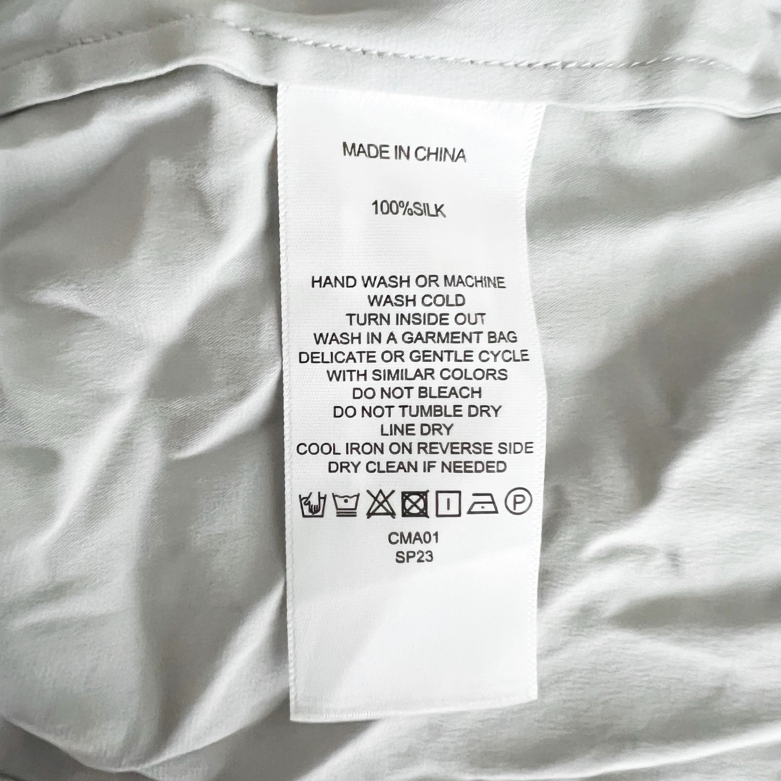 NEW Quince Washable Silk Crew Neck Short Sleeve Blouse Tee Shirt Gray XS