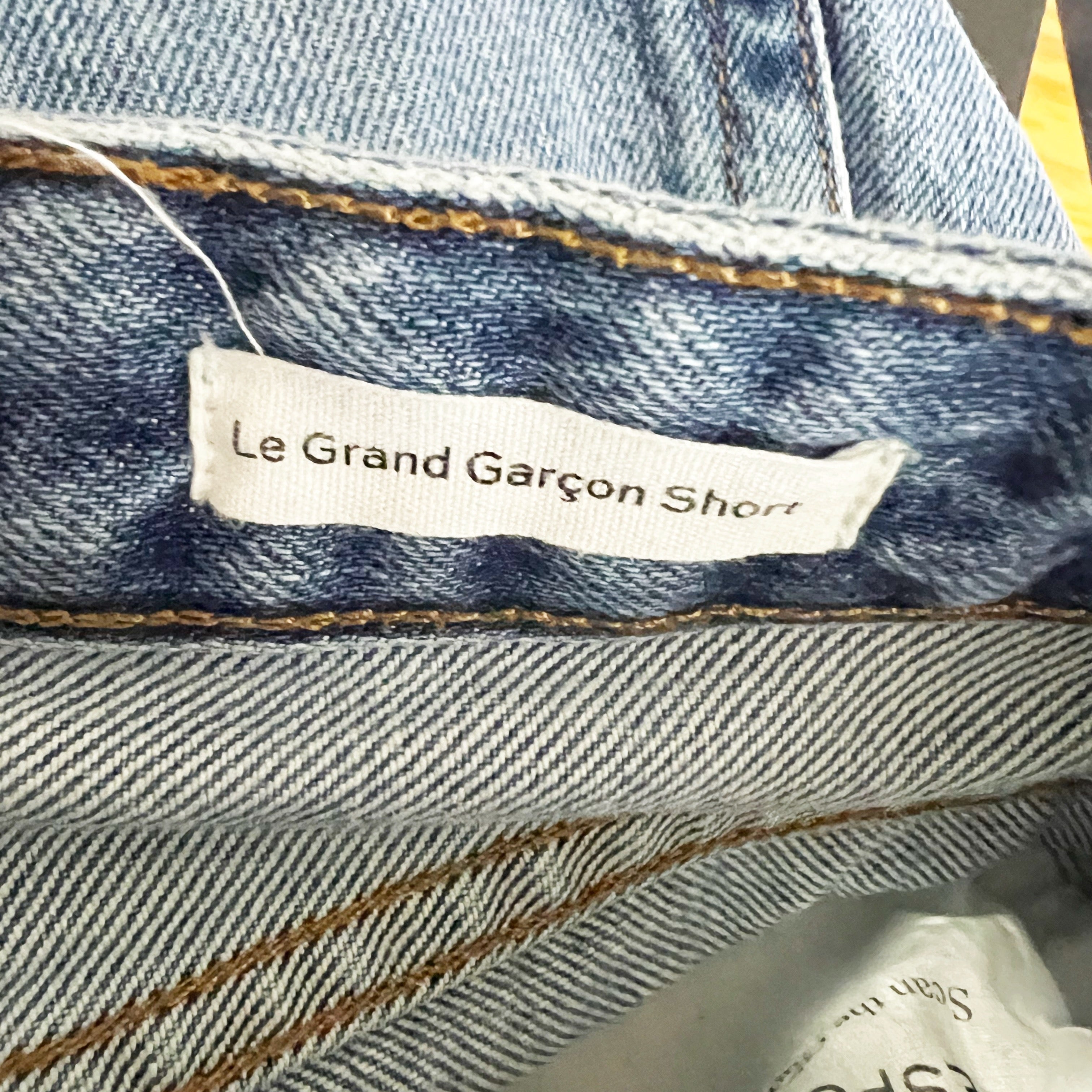 Frame Women's Le Grand Garcon Cotton Denim Patina Rips Jean Shorts 26