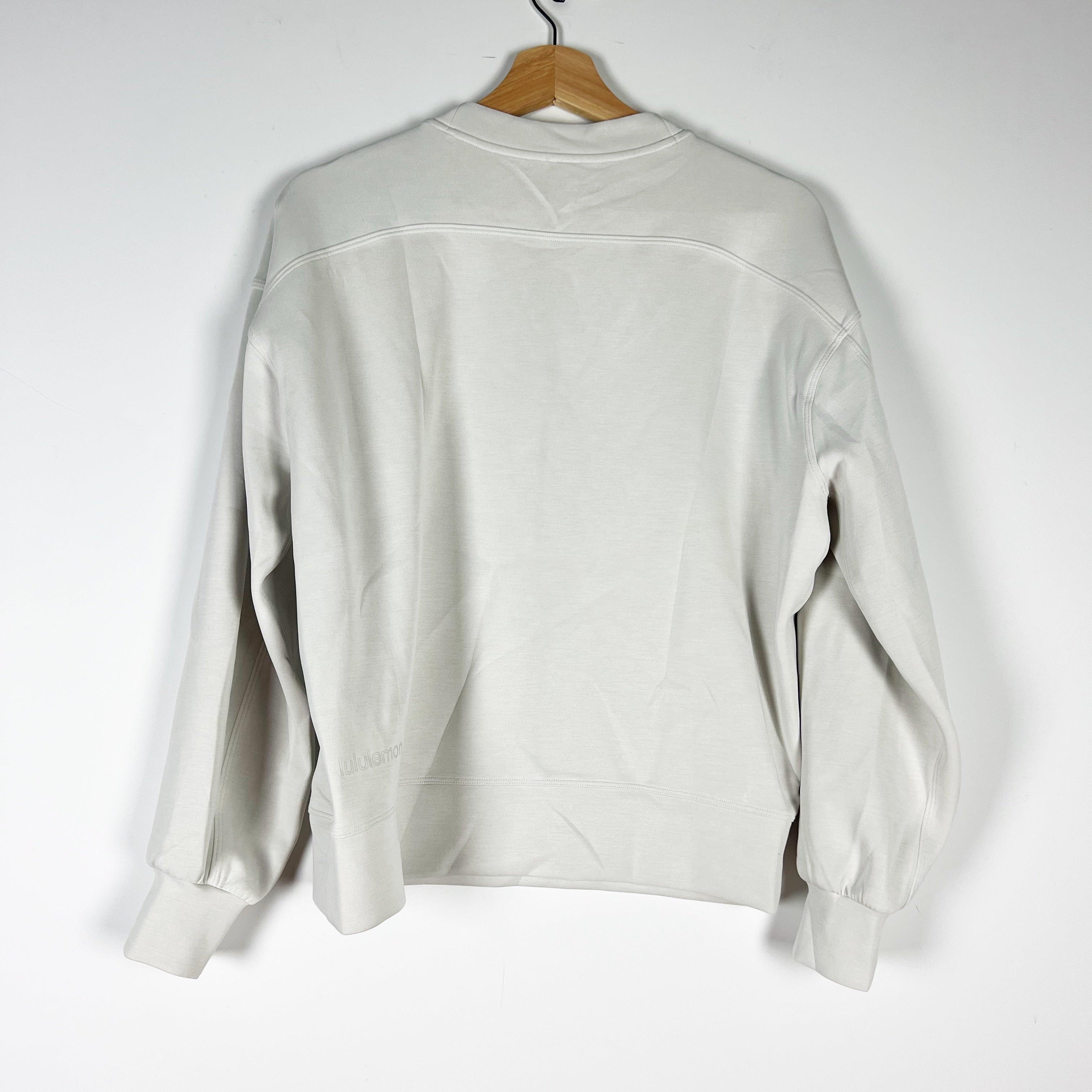 Lululemon Women's Perfectly Oversized Cropped Crew Softstreme White Opal Sweater