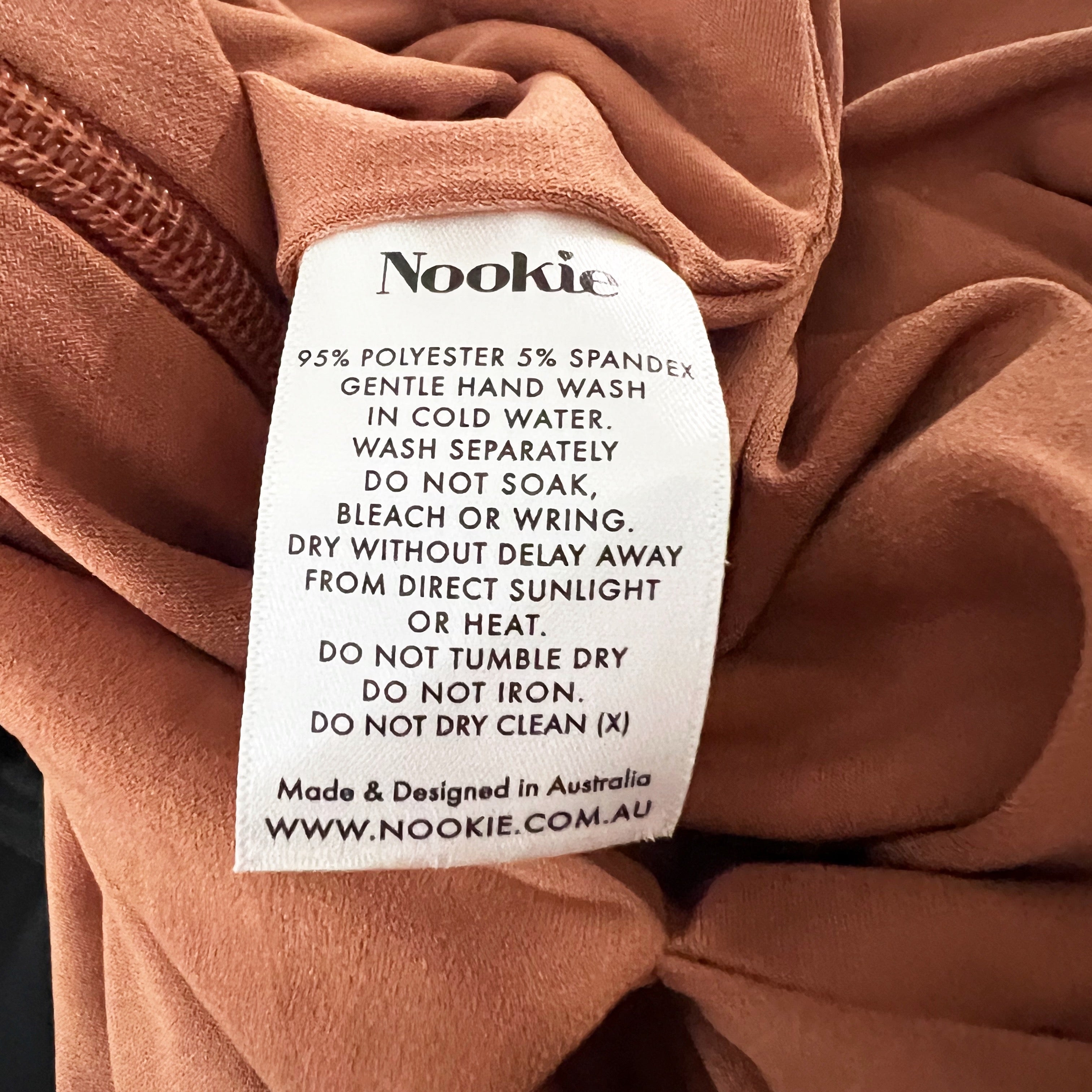 Nookie Alyssa Chain Link Waist Cut Out Column Midi Skirt Stretch Brown Small