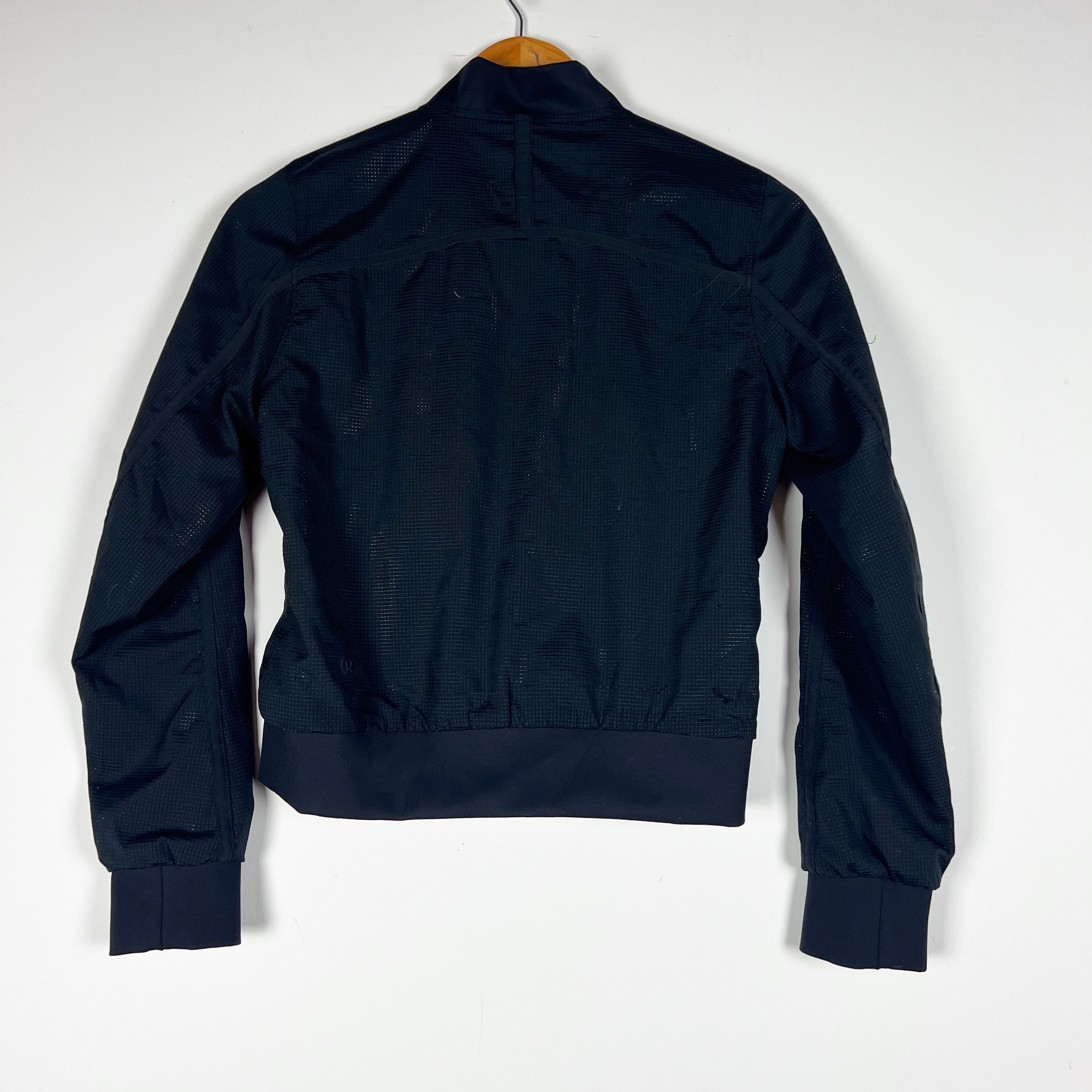 Lululemon Around Reversible Full Zip Collarless Windbreaker Jacket Monochromic 2