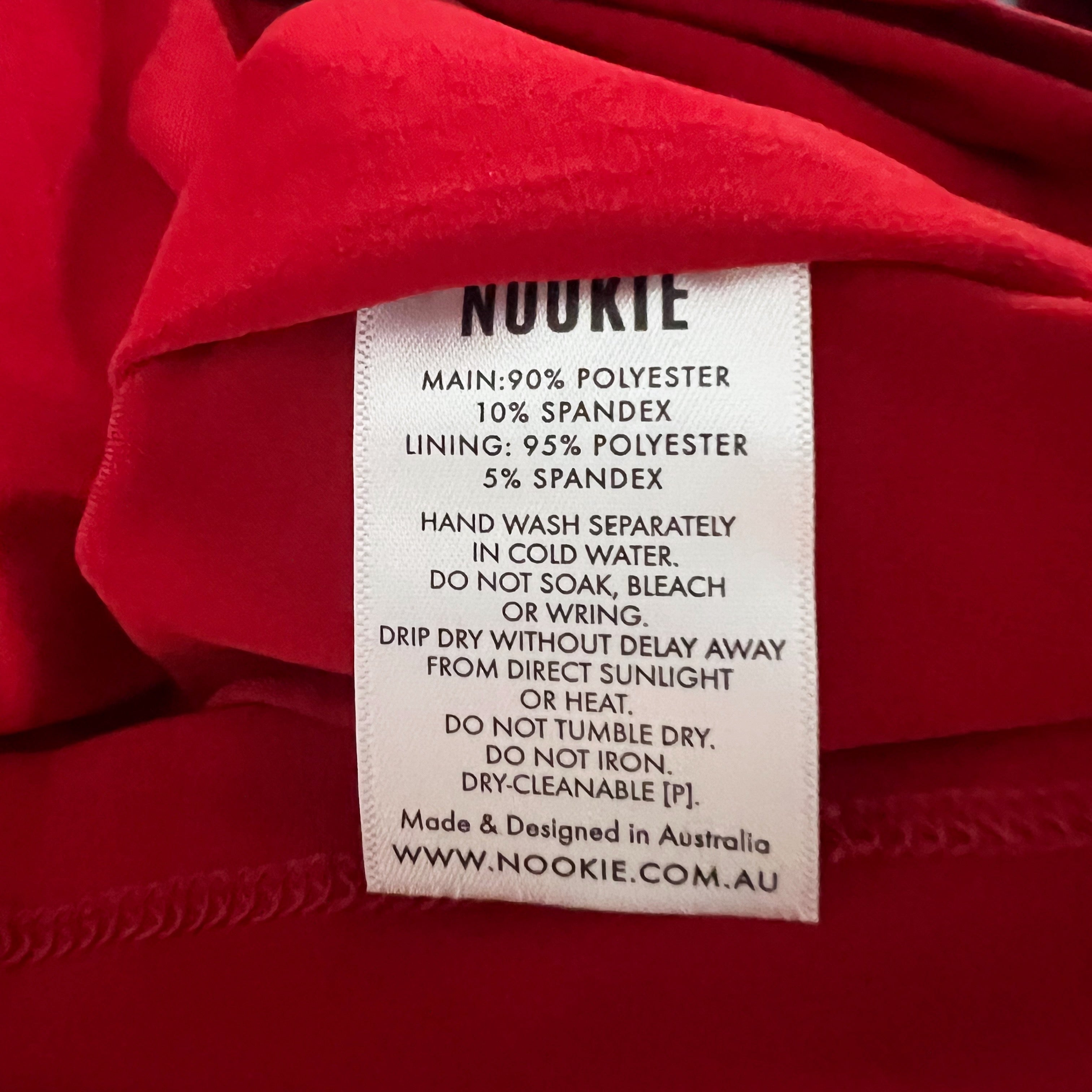 Nookie Mystery Sweetheart Neckline Velvet Velour Ruched Long Sleeve Mini Dress S