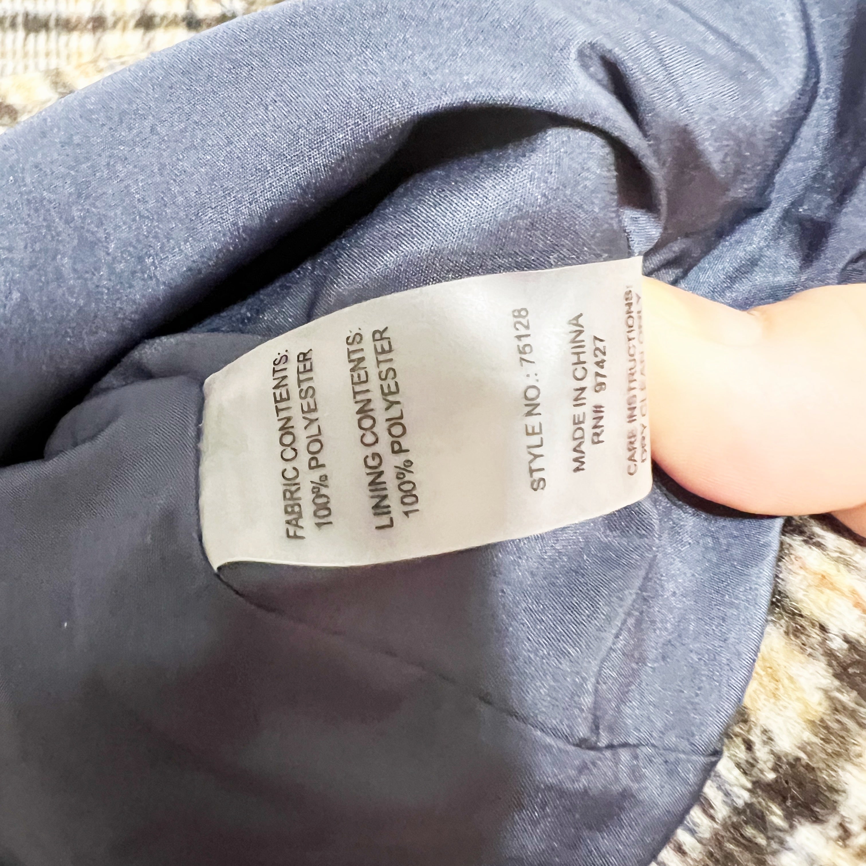 NEW Dolce Cabo Oversized Mixed Plaid Print Pattern Micro Felt Blazer Jacket M