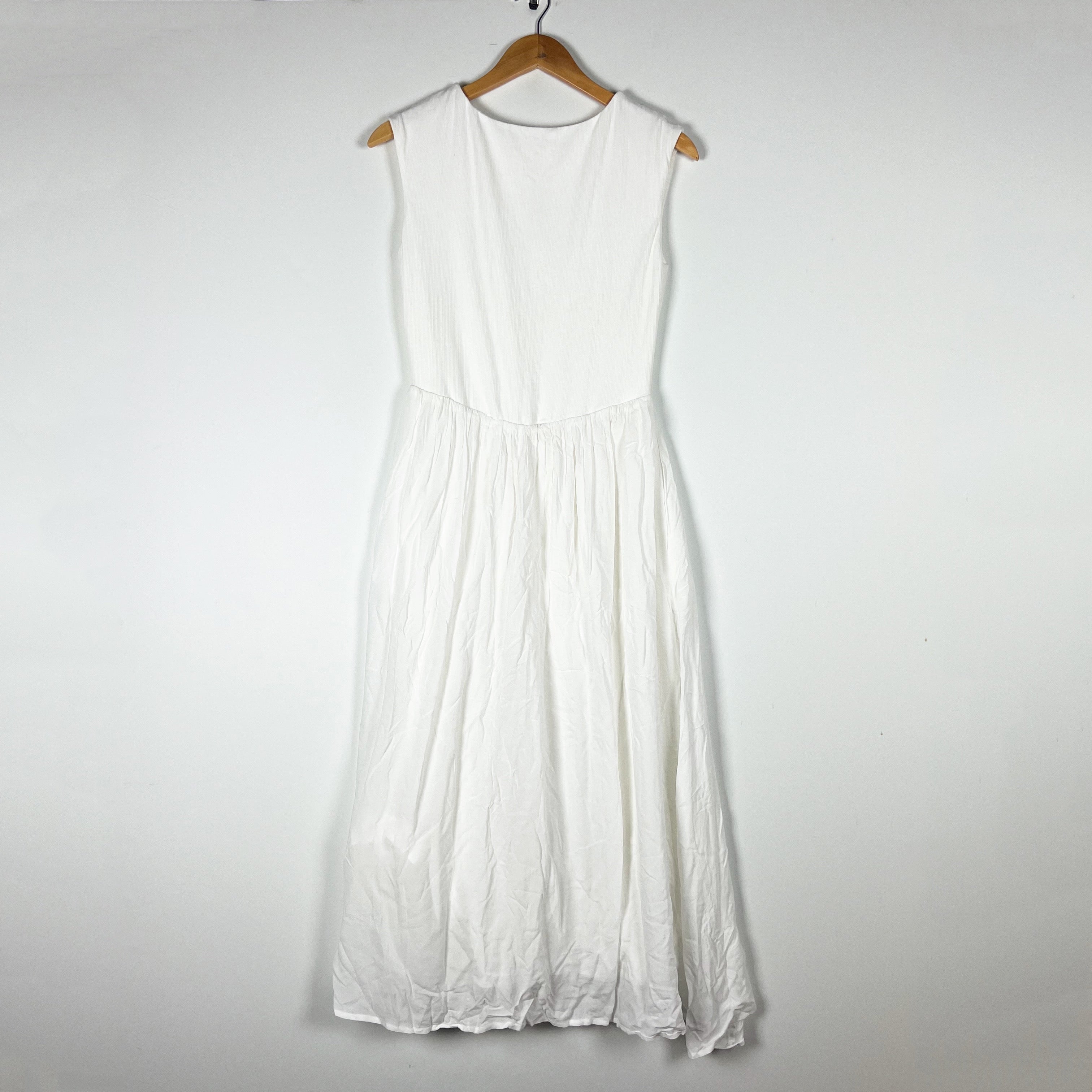 NEW Heartloom Mora Scoop Neck Short Sleeve Pullover Midi Dress Eggshell White S