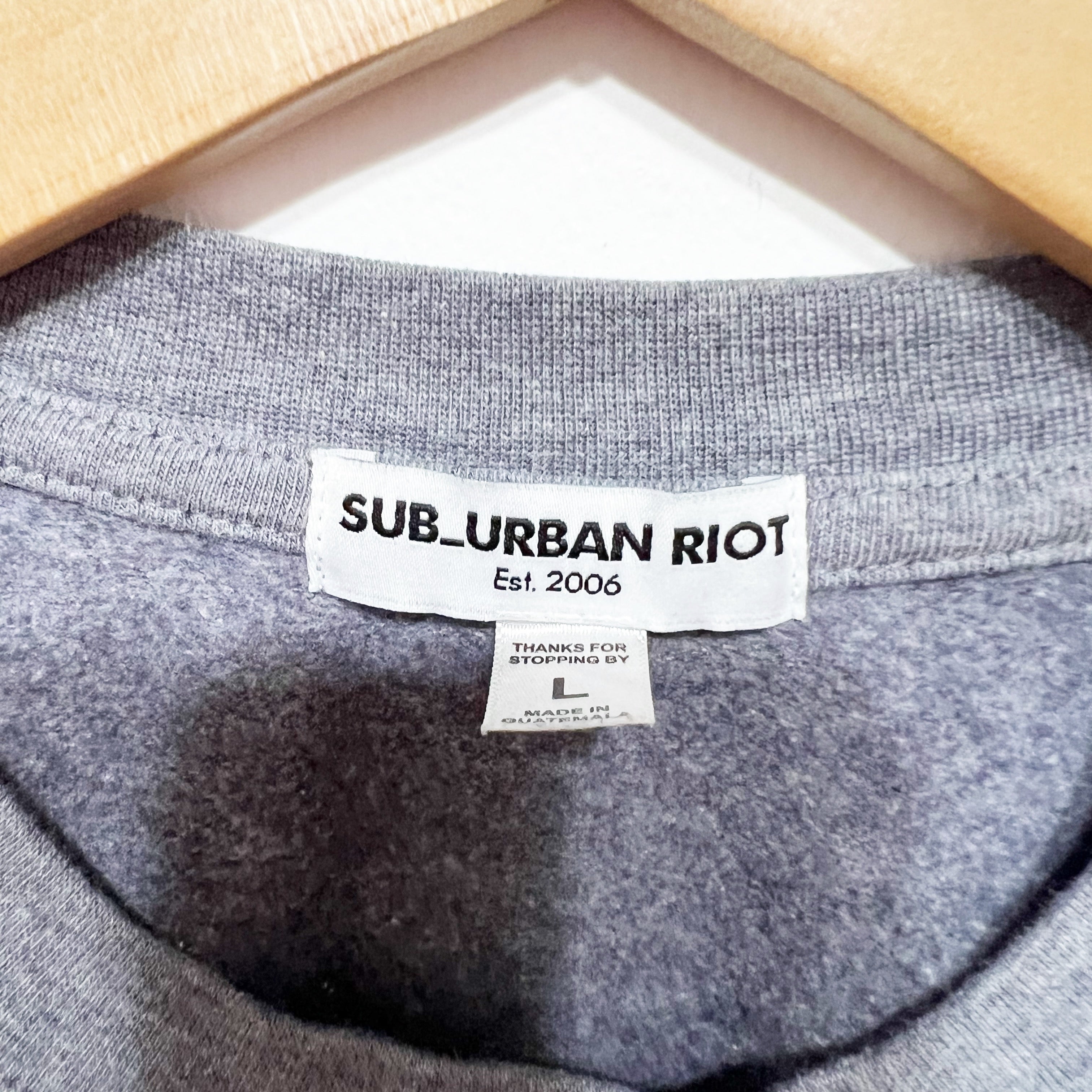 Sub_Urban Riot Log Off Classic Crew Neck Long Sleeve Pullover Sweatshirt Sweater