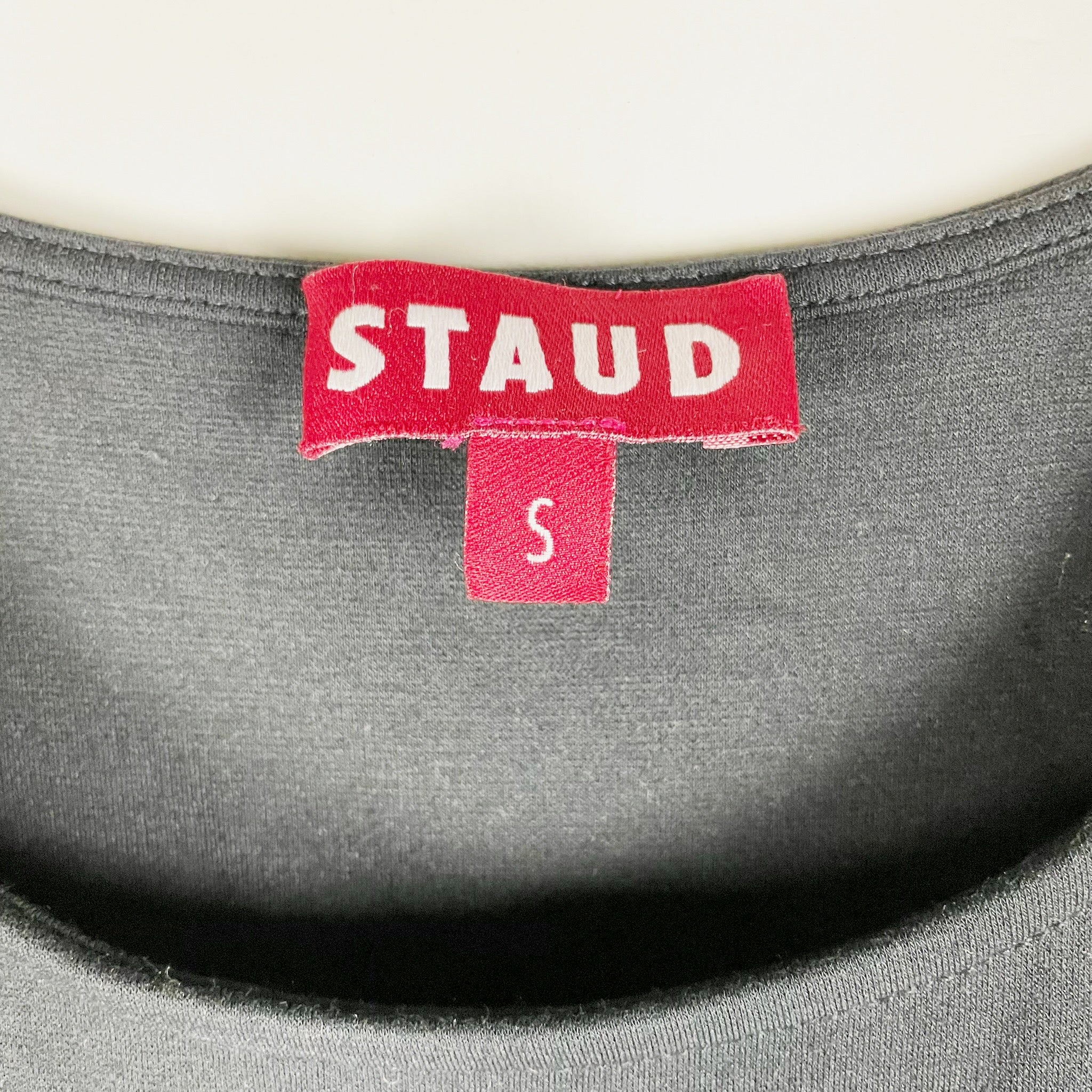 Staud Women's Scoop Neck Sleeveless Jersey Stretch Knit Pullover Midi Dress S