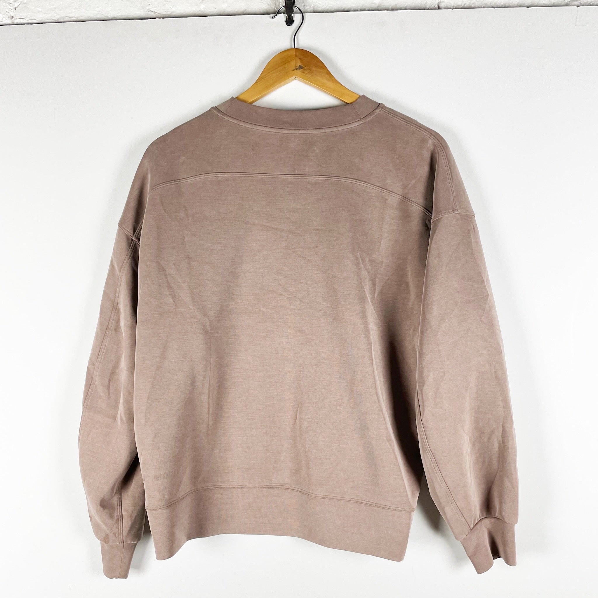 Lululemon Softstreme Perfectly Oversized Crewneck Pullover Sweater Taupetastic 6