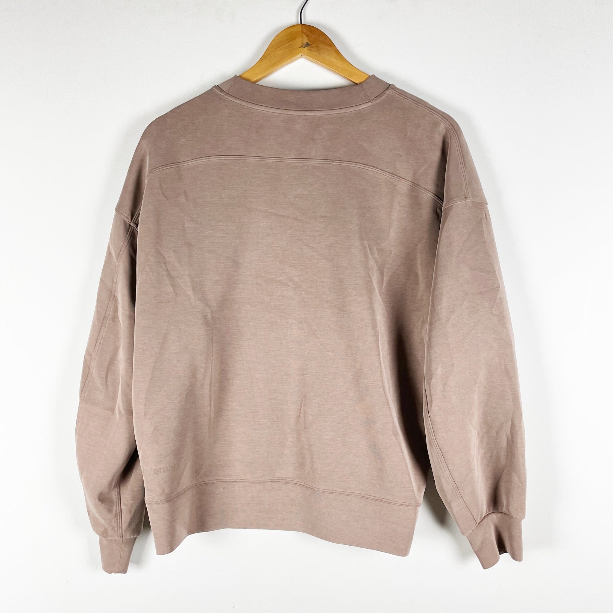 Lululemon Softstreme Perfectly Oversized Crewneck Pullover Sweater Taupetastic 6