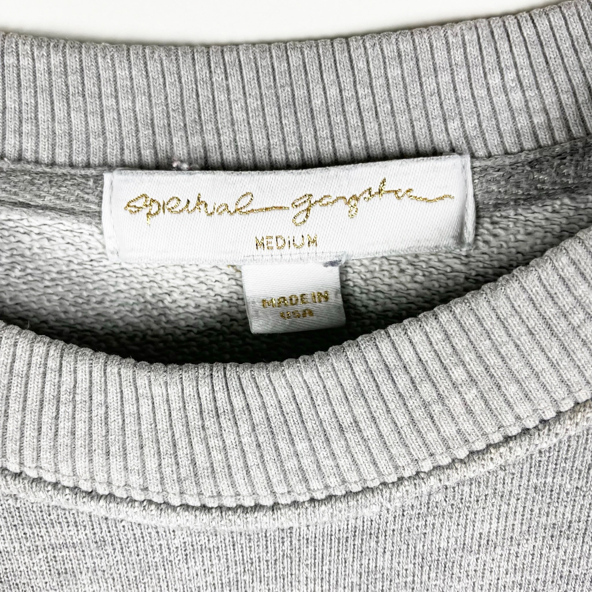 Spiritual Gangster Women's Heart Stripe Rainbow Crew neck Pullover Sweatshirt M