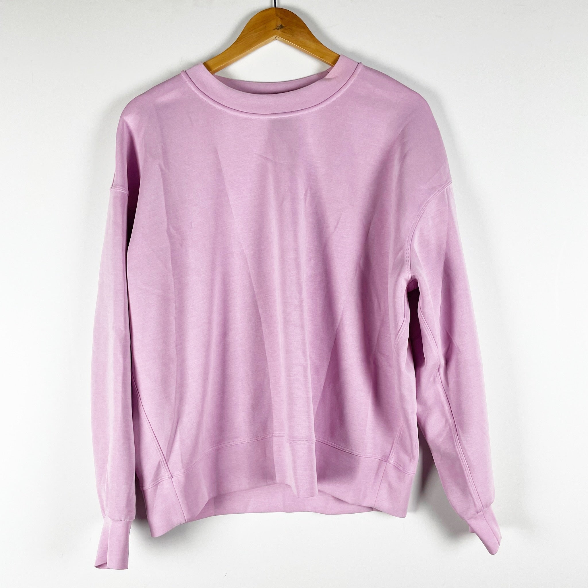 Lululemon Softstreme Perfectly Oversized Crewneck Pullover Sweater Rose Blush 6