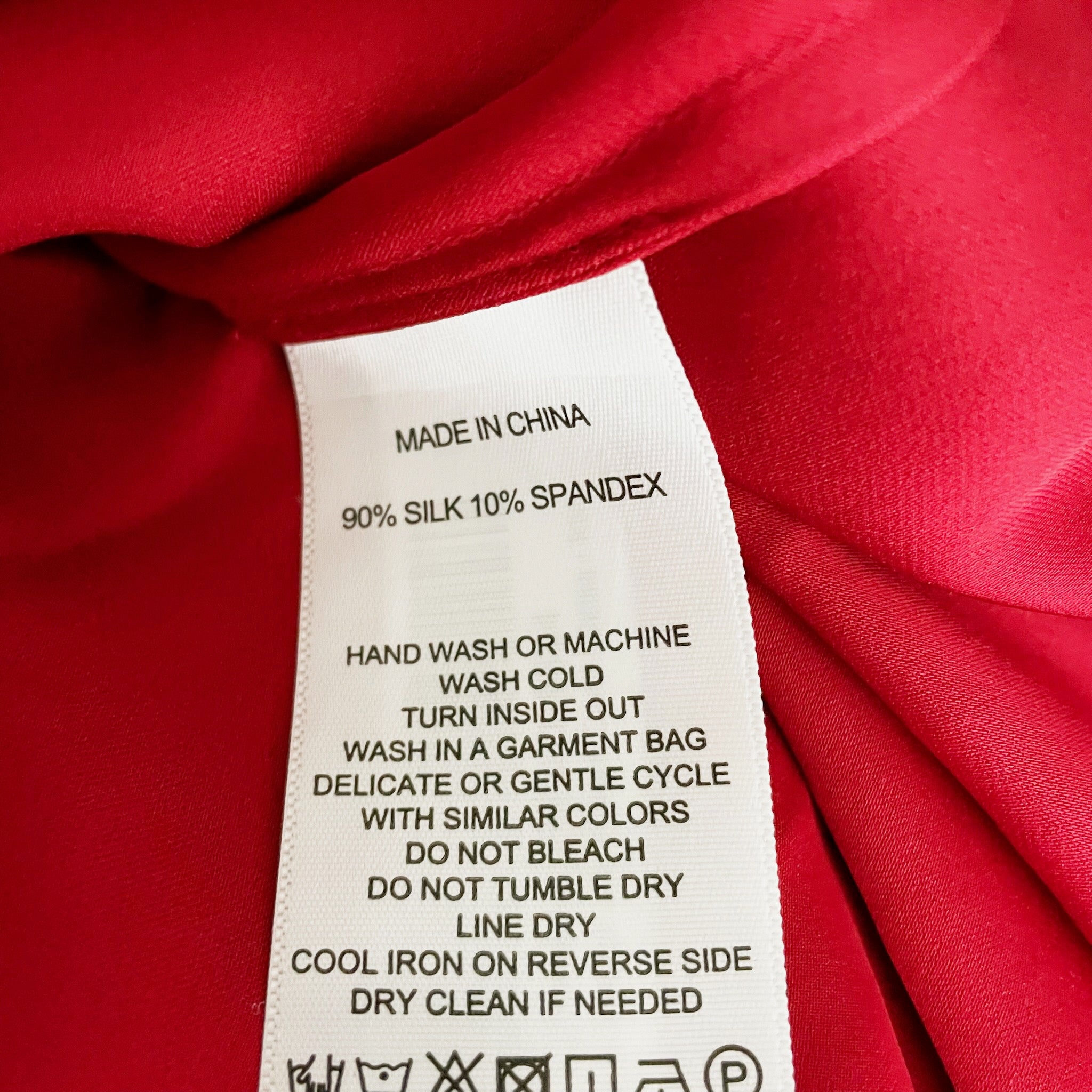 Quince Washable Stretch Silk Satin V Neck Cami Tank Top Salsa Red XS