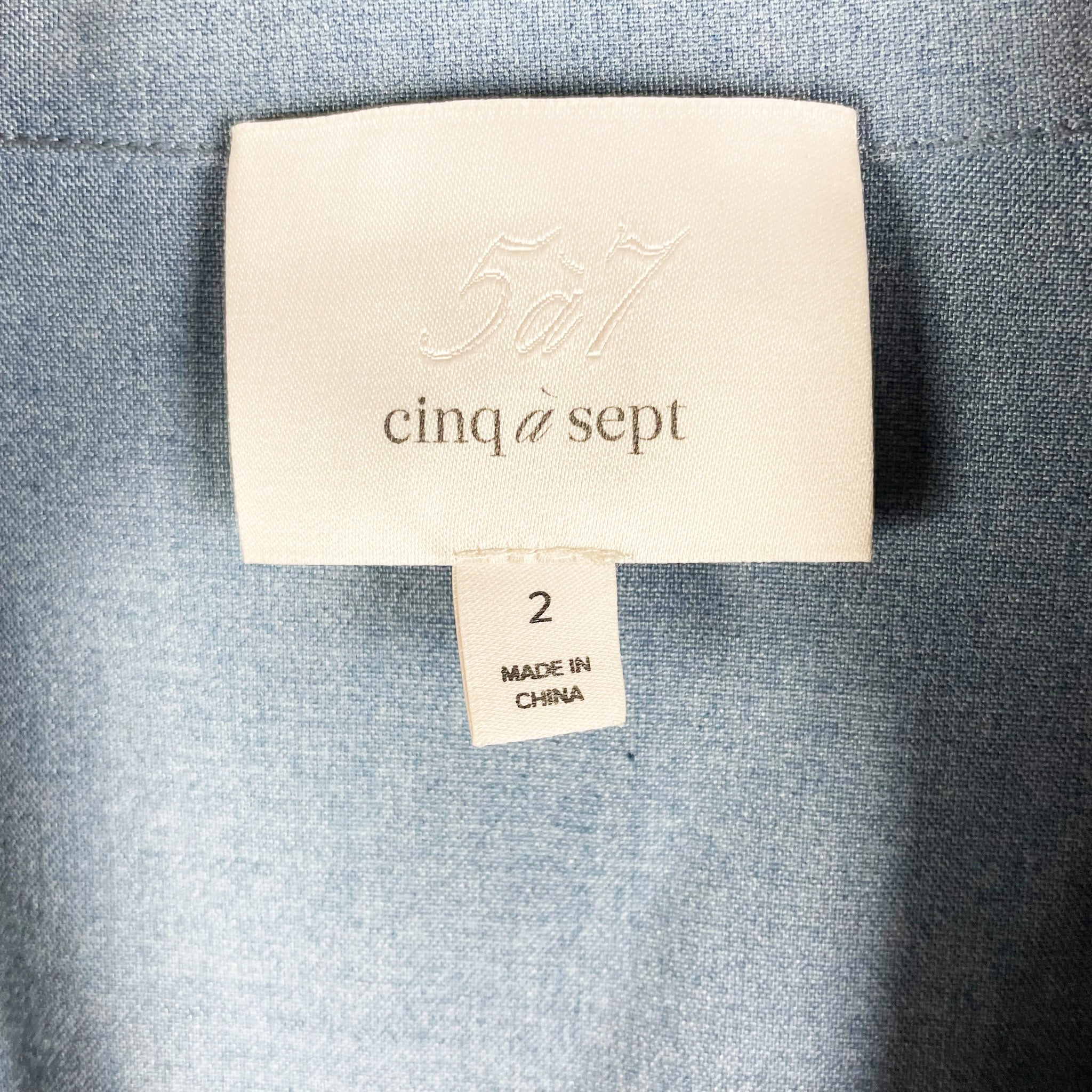 Cinq A Sept Elina Gathered Ruched Waist Button Mini Shirt Dress Chambray Blue 2