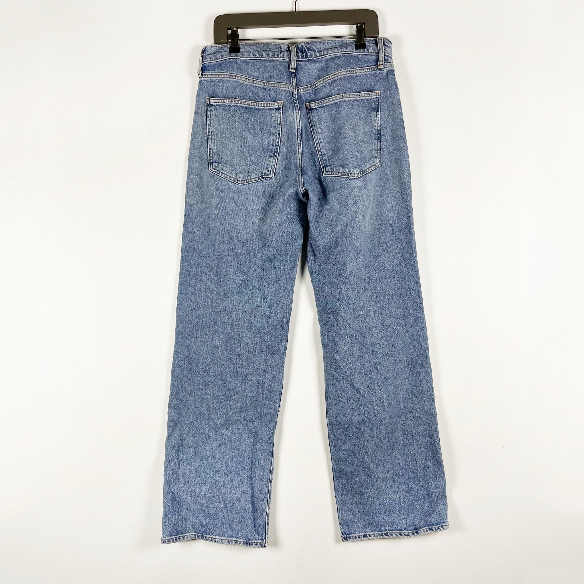 Agolde Denim Women's Harper Straight Leg Cotton Stretch Mid Rise Jeans Flash 29