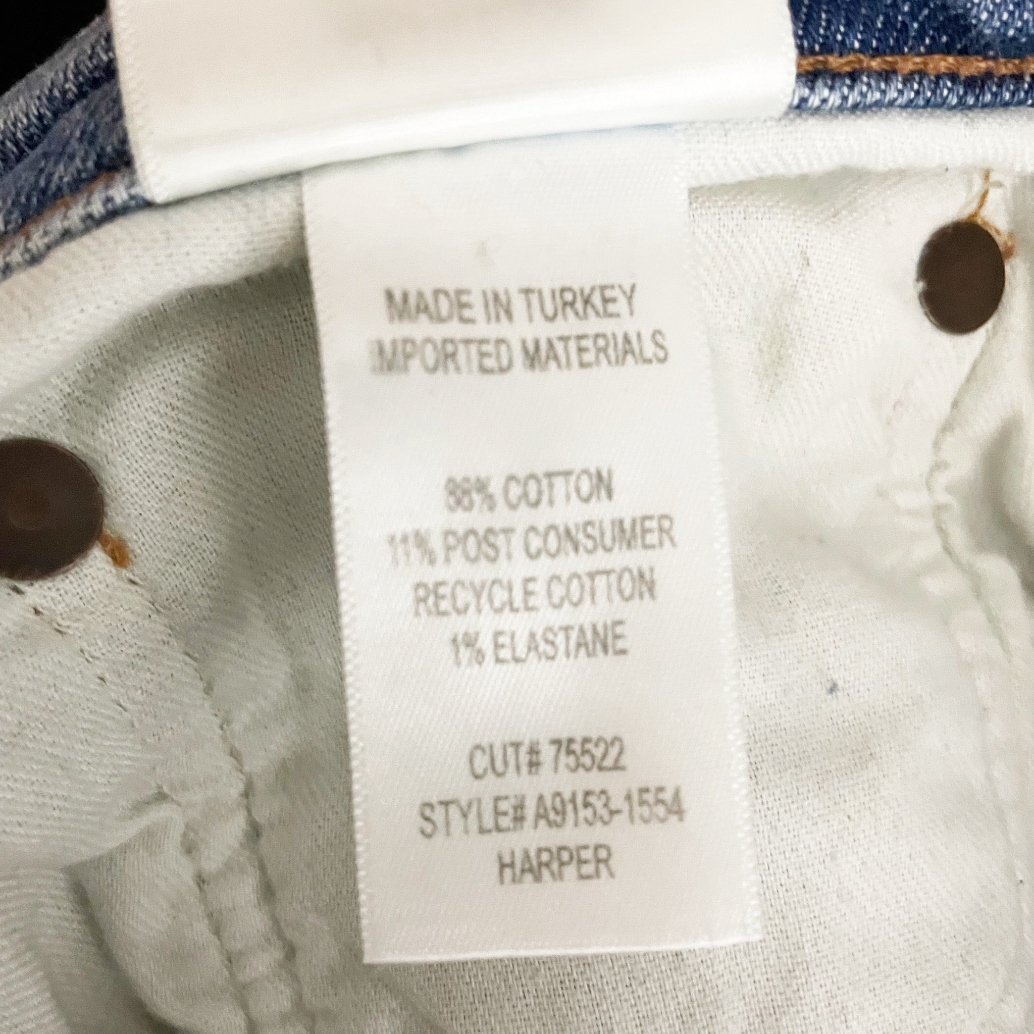 Agolde Denim Women's Harper Straight Leg Cotton Stretch Mid Rise Jeans Flash 29