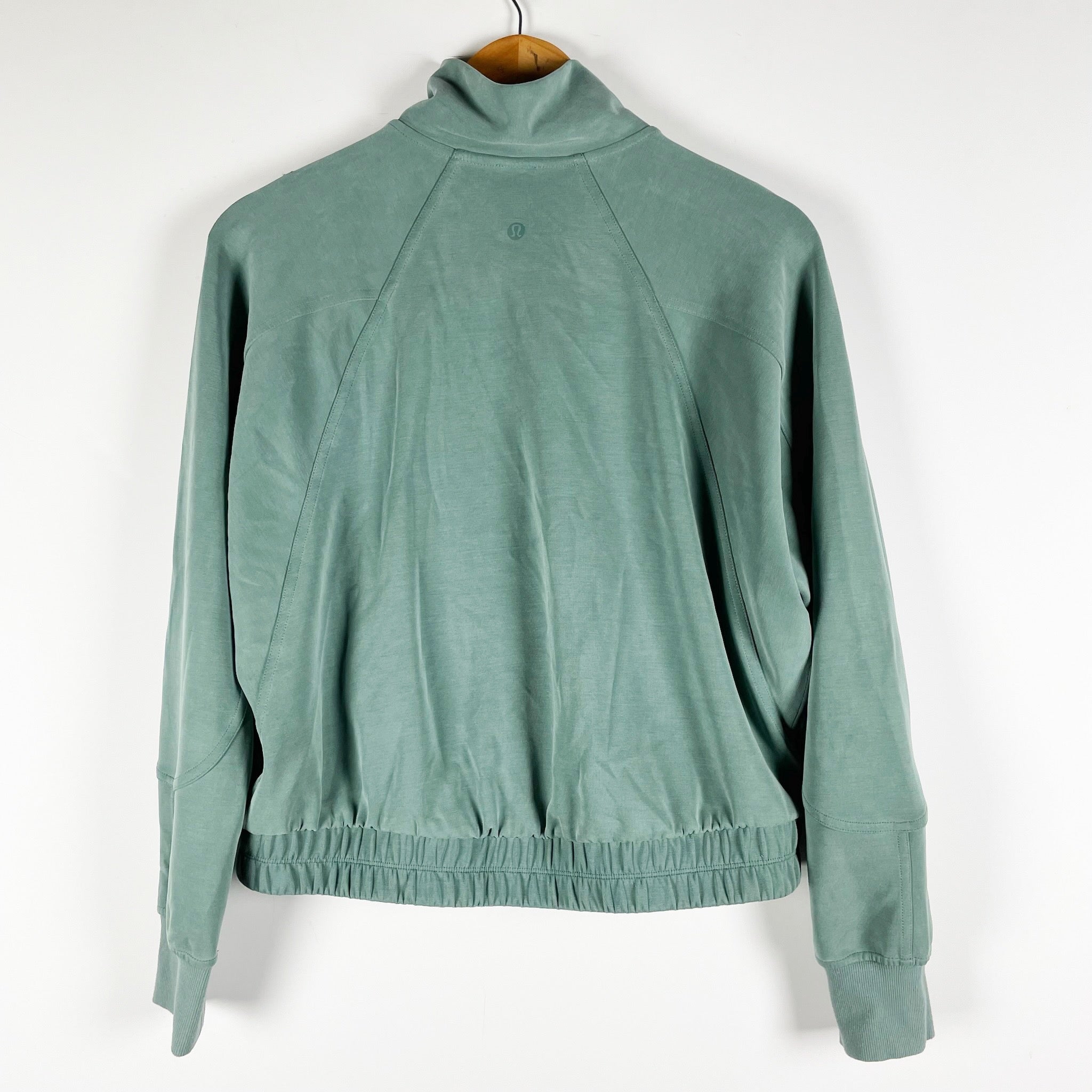Lululemon Women's Brushed Softstreme Funnel-Neck Zip Up Jacket Medium Forest 6