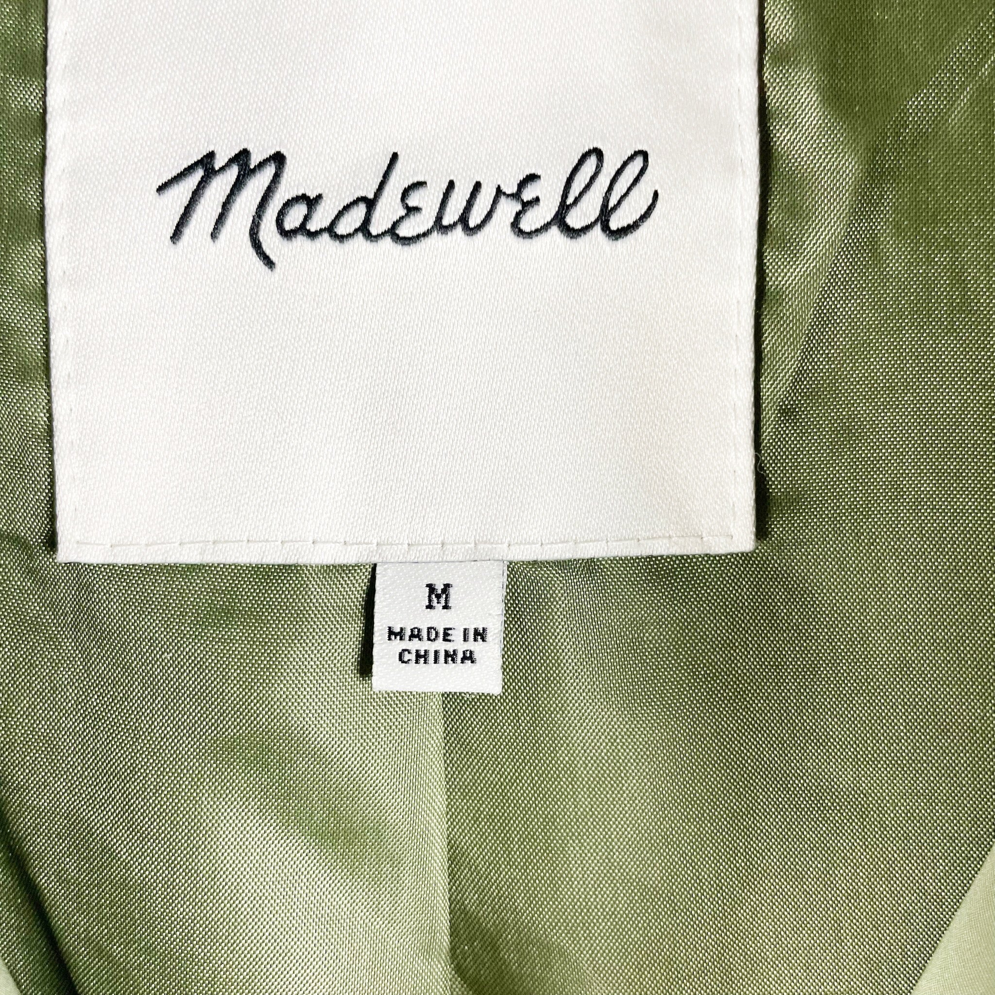 Madewell Side Zip Water Resistant Lightweight Bomber Jacket Forgotten Landscape