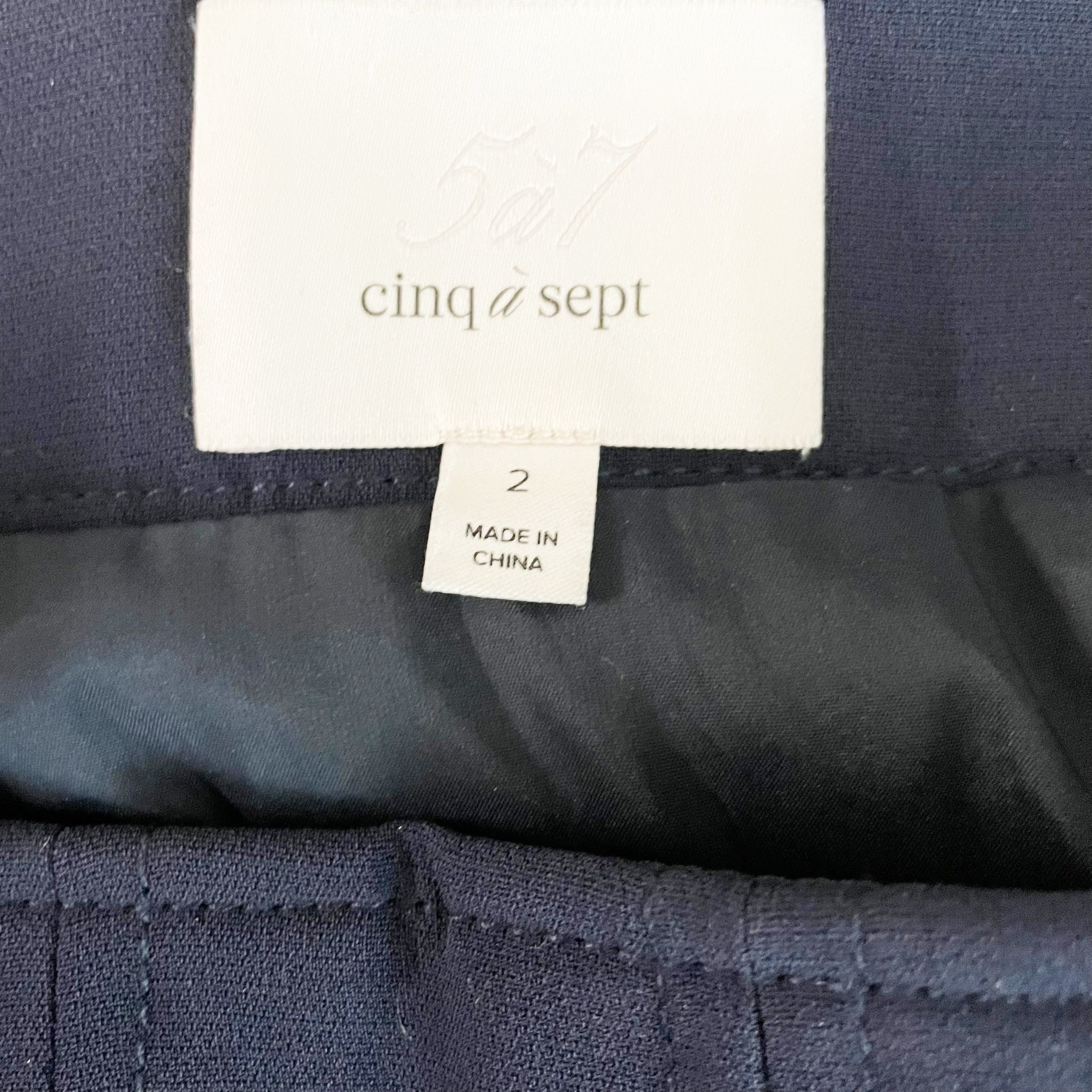 Cinq A Sept Low Rise Pleated Chiffon Mini Skirt Navy Blue 2