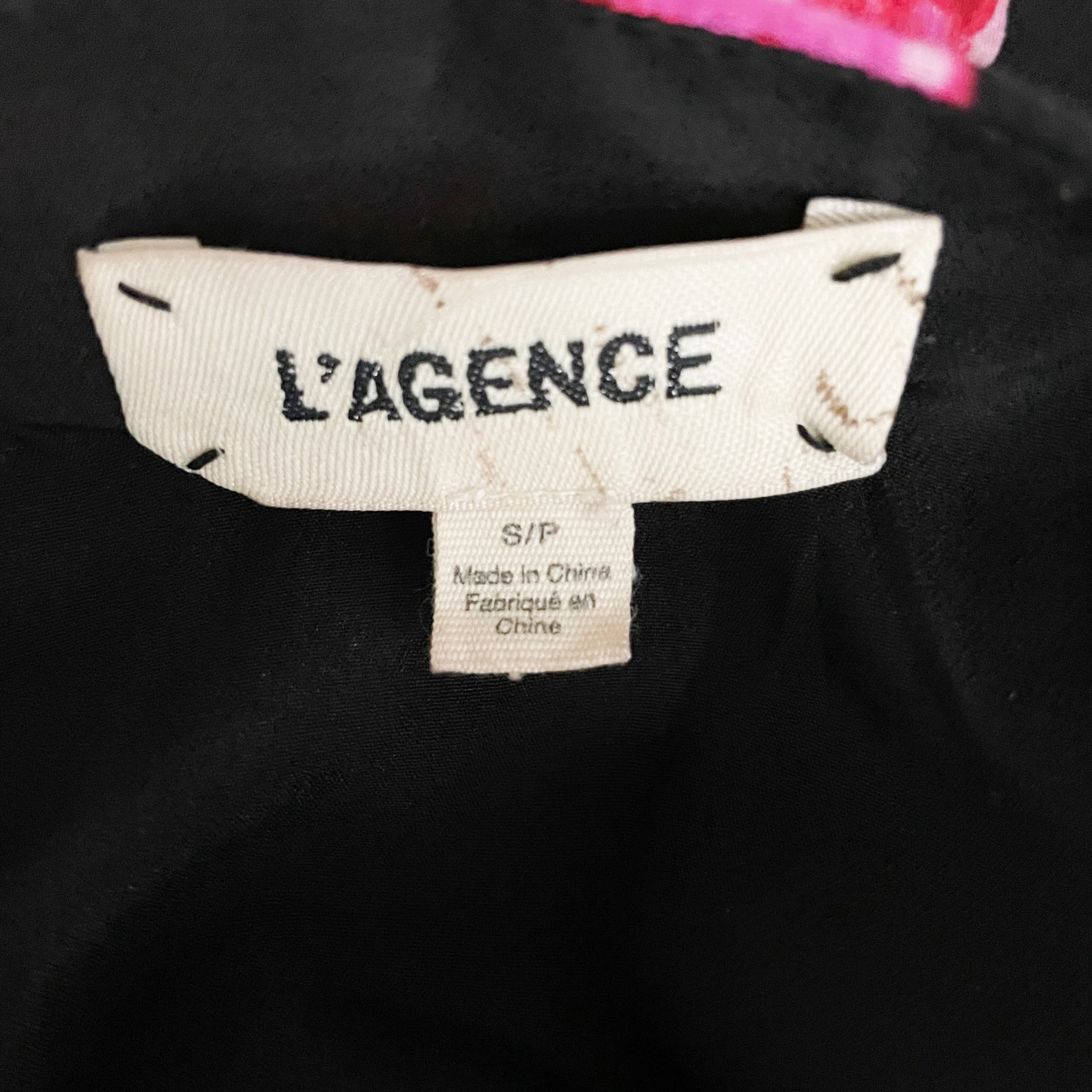 L'agence Jane Pink Rose Floral Flower Print Pattern Chiffon Camisole Tank Top S