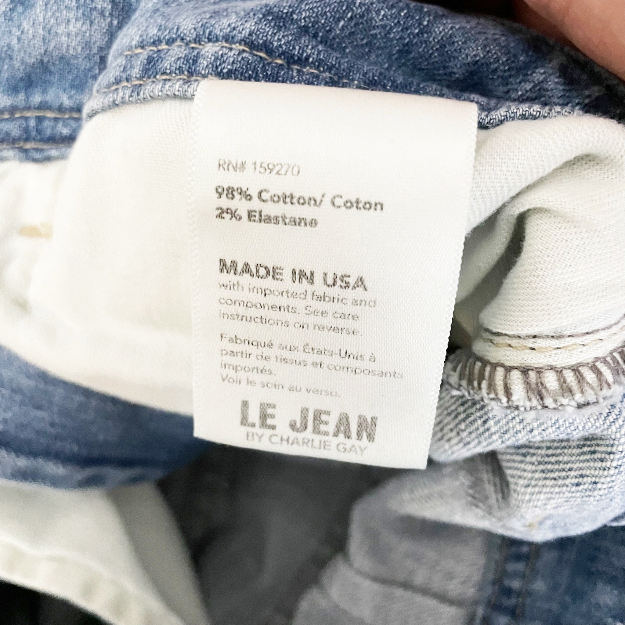 Le Jean Goldie Balloon Cargo Multi Pocket Cargo Denim Pants French Blue 27