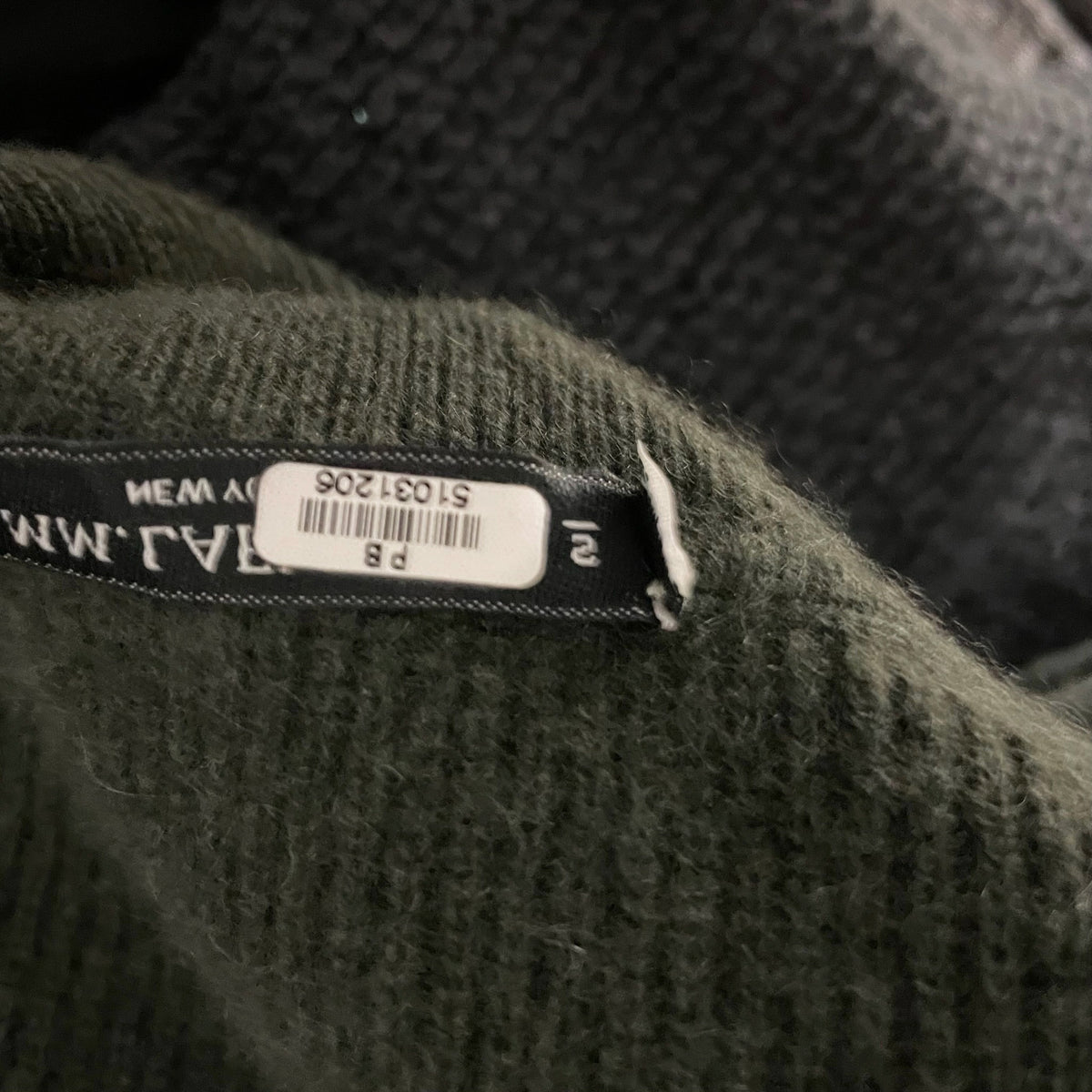MM Lafleur Cashmere Knit Turtleneck Pullover Sweater Green Small