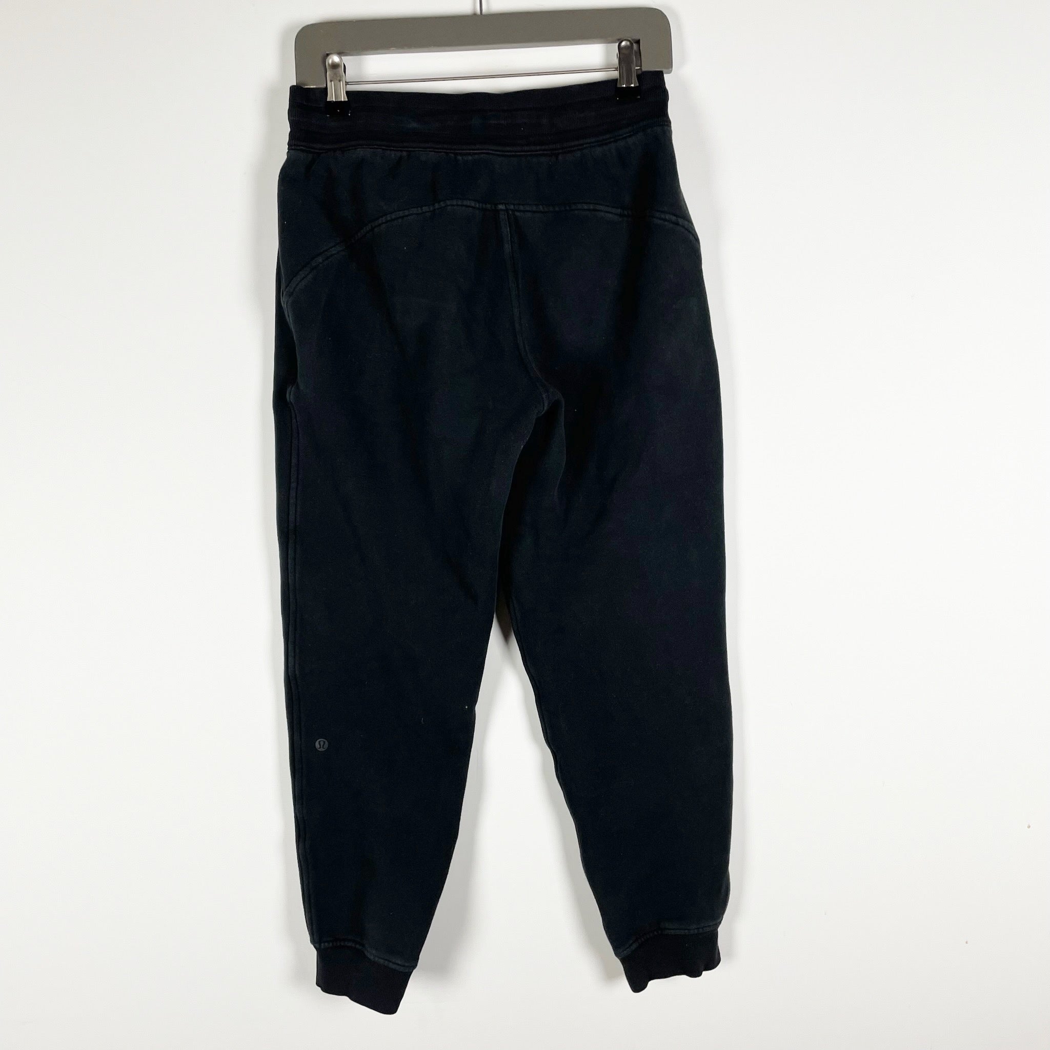 Lululemon Women's Scuba Jogger Cotton Fleece Lined Ankle Crop Pants Black 6