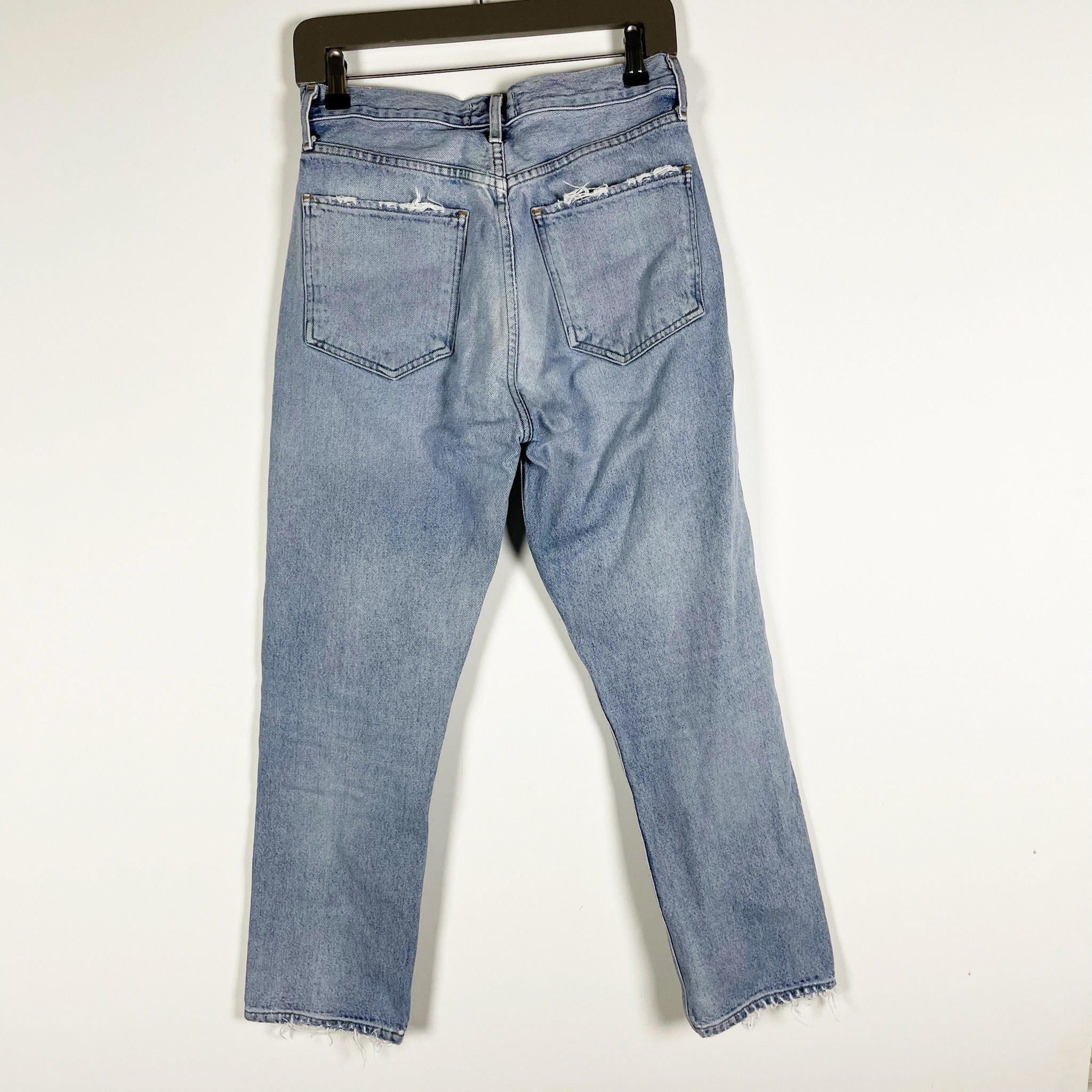 Agolde Women's Riley High Rise Straight Leg Cotton Denim Jeans 28