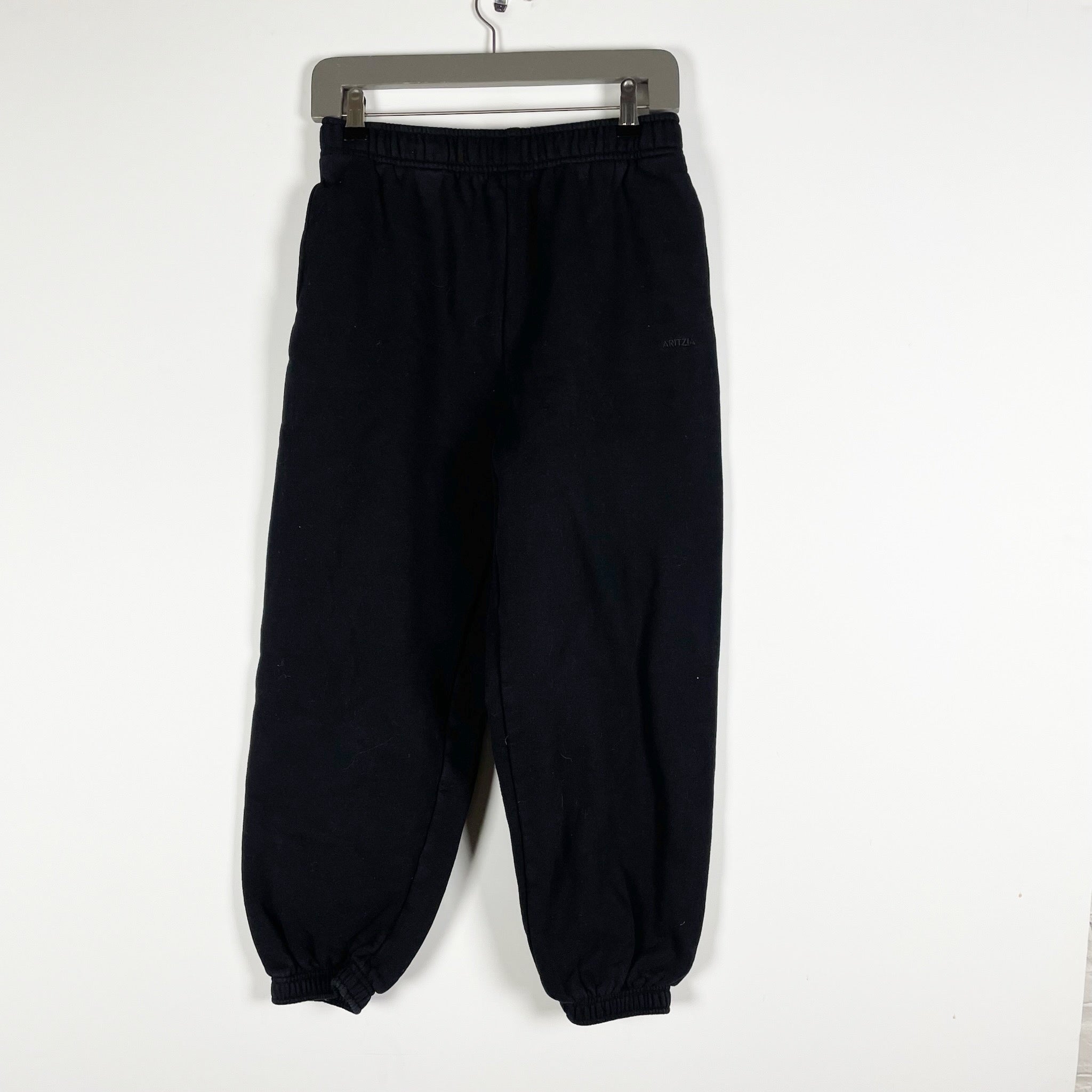 TNA Aritzia Mega Fit Cozy Sweat Fleece Cotton Joggers Pants Black XS