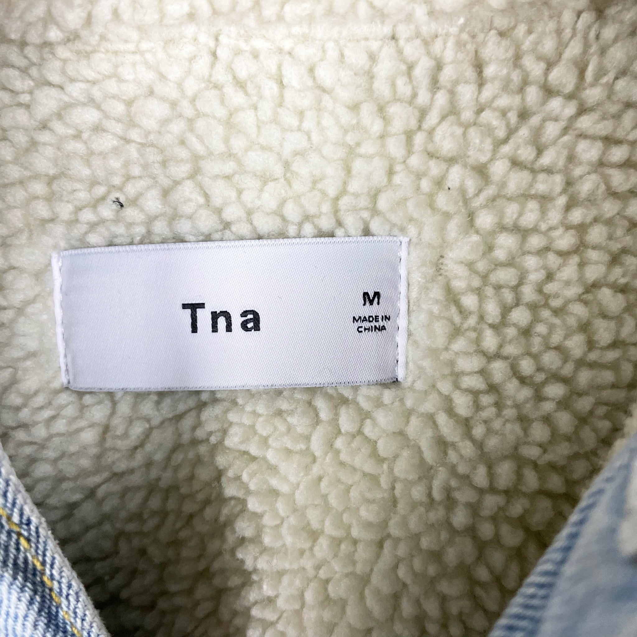TNA Aritzia Denim Forum The '90s Ali Sherpa Oversized Coat Jacket Cotton Medium
