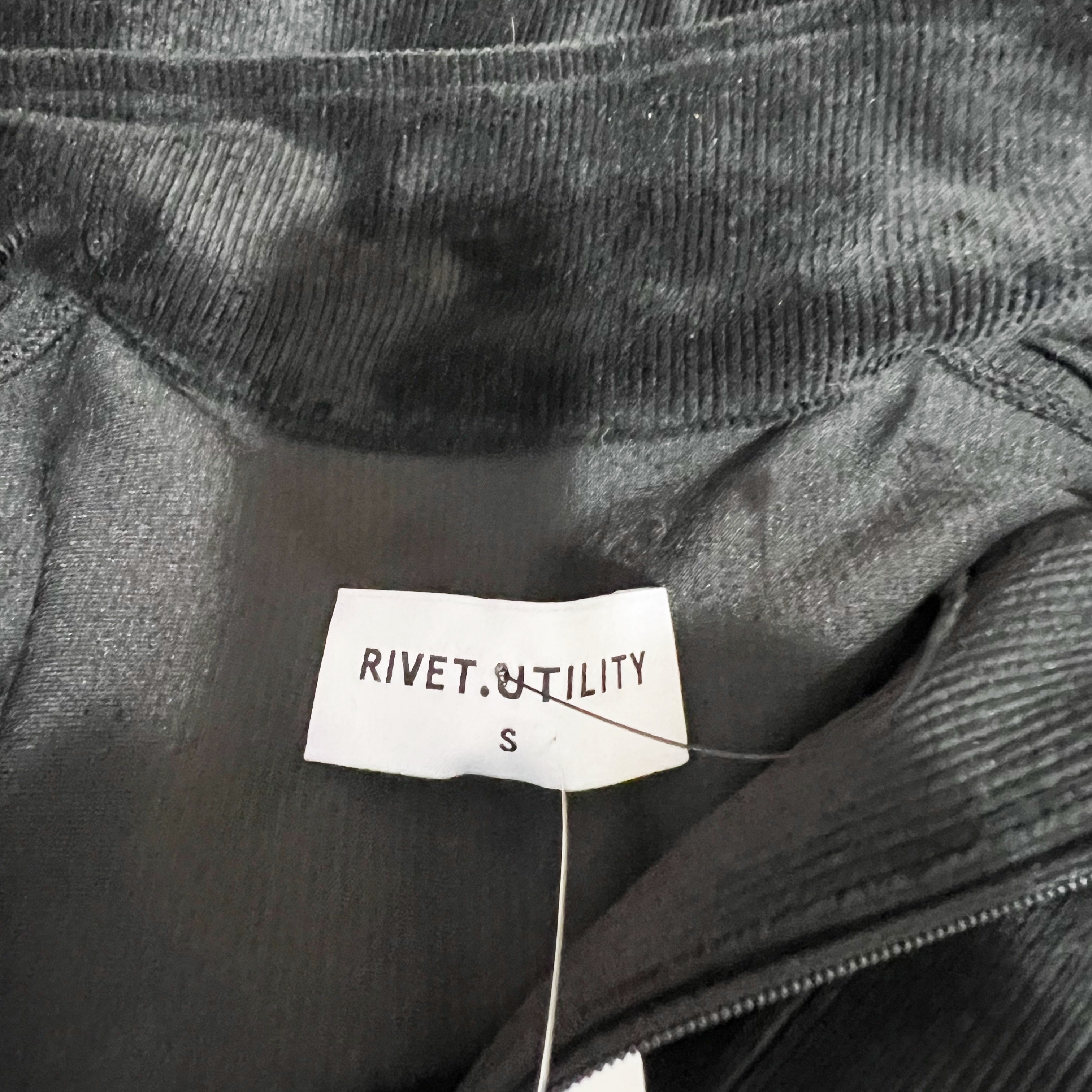 NEW Rivet Utility Short Sleeve Knit Corduroy Velvet Velour Jumpsuit Jumper Black