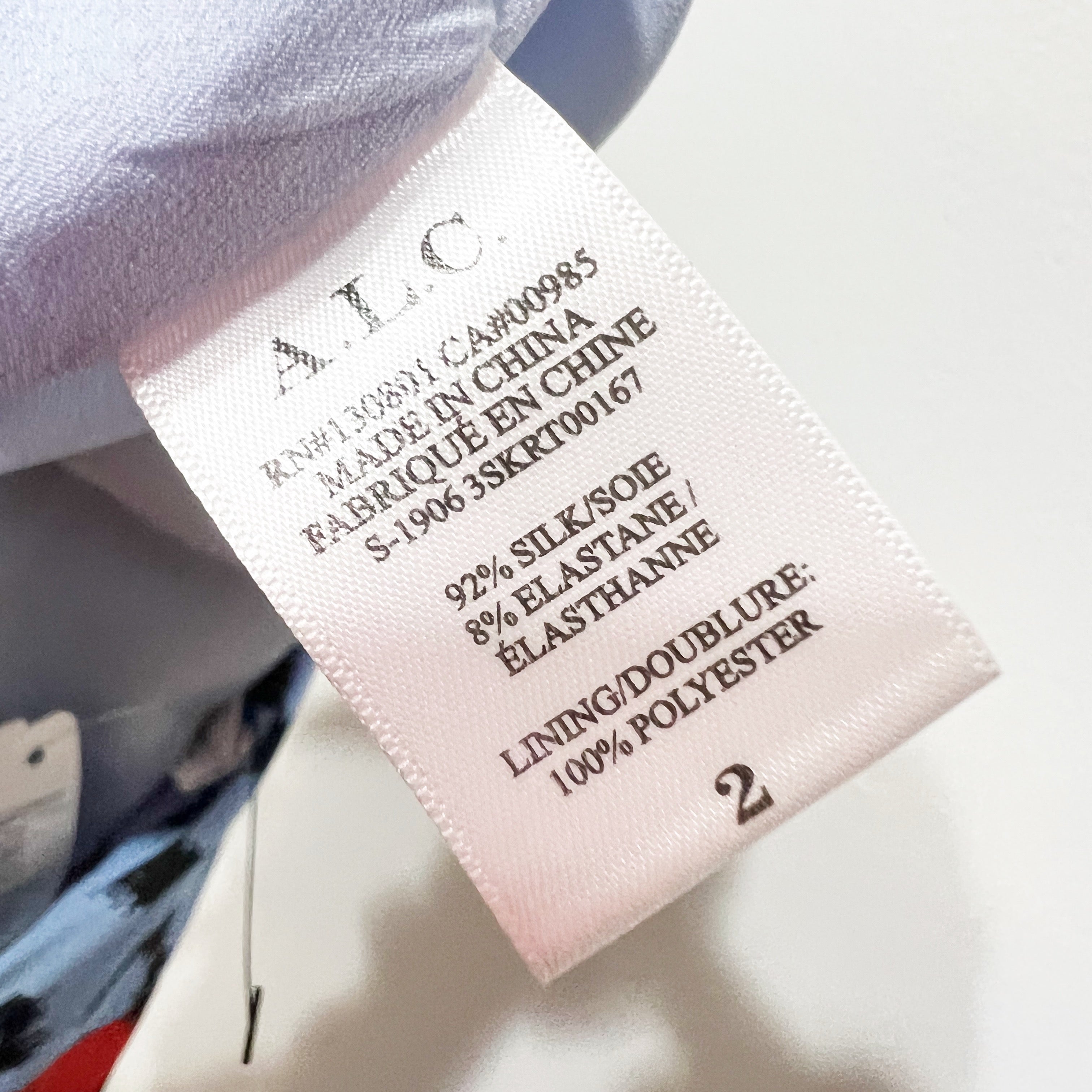 NEW A.L.C Geller Silk Stretch Chiffon Red Blue Cheetah Leopard Animal Mini Skirt