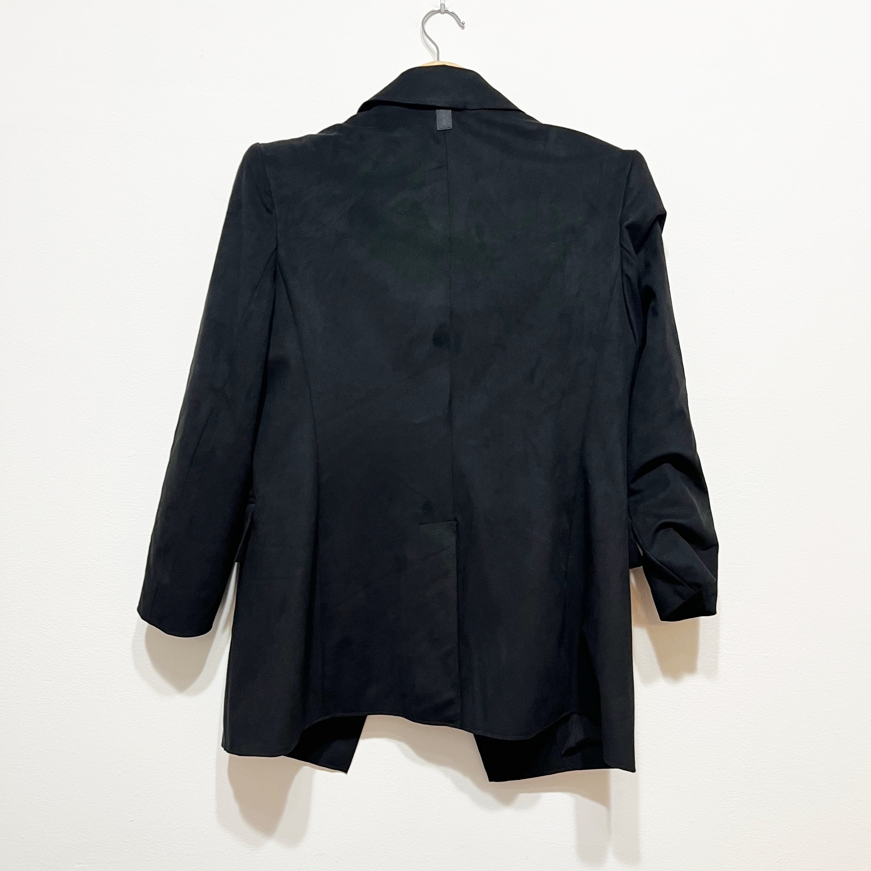 212 Goods J030 Gansevoort Faux Vegan Suede Leather Open Front Jacket Blazer 10