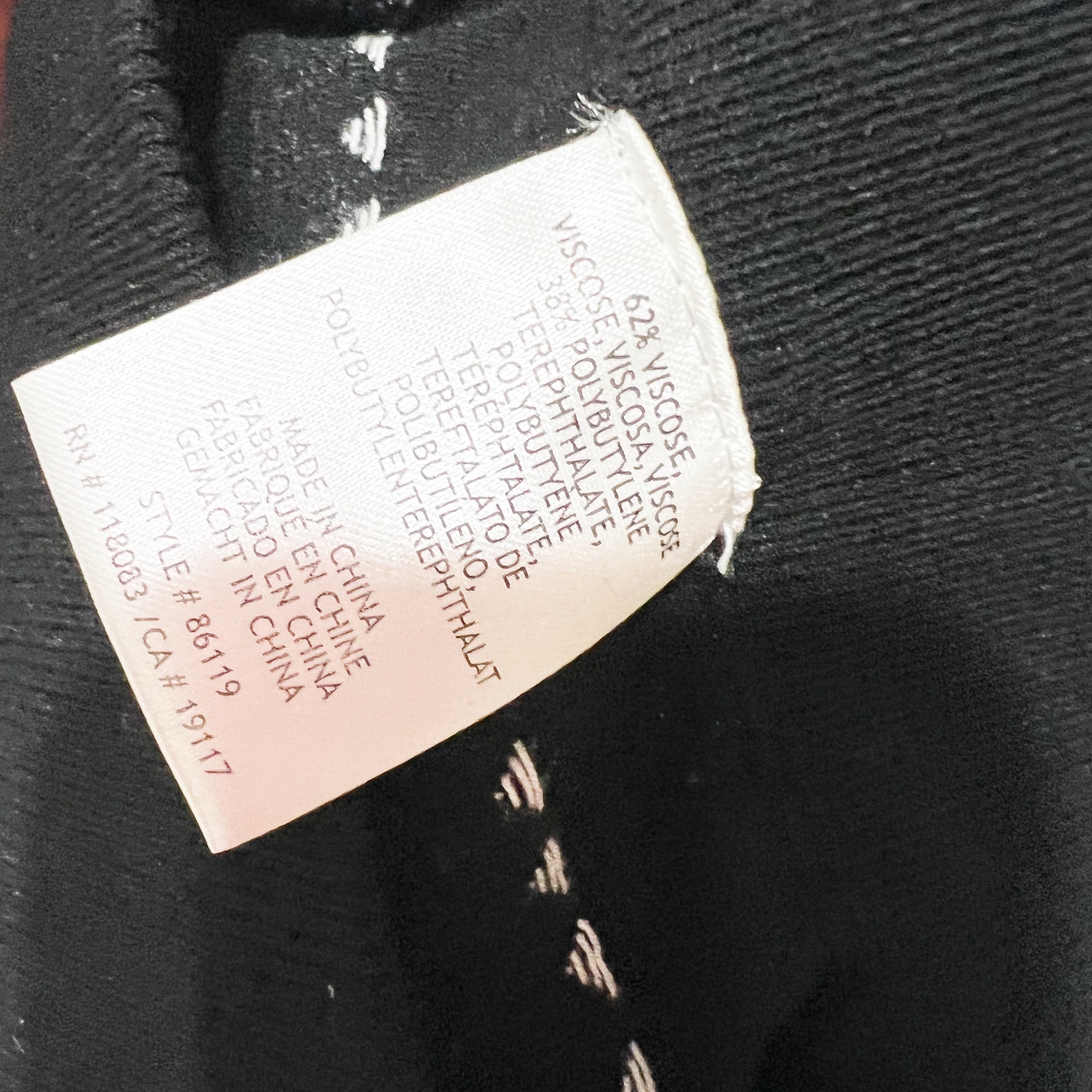 NEW Minnie Rose Viscose Blend Stretch Knit Lace Stripe Skirt Black White Small