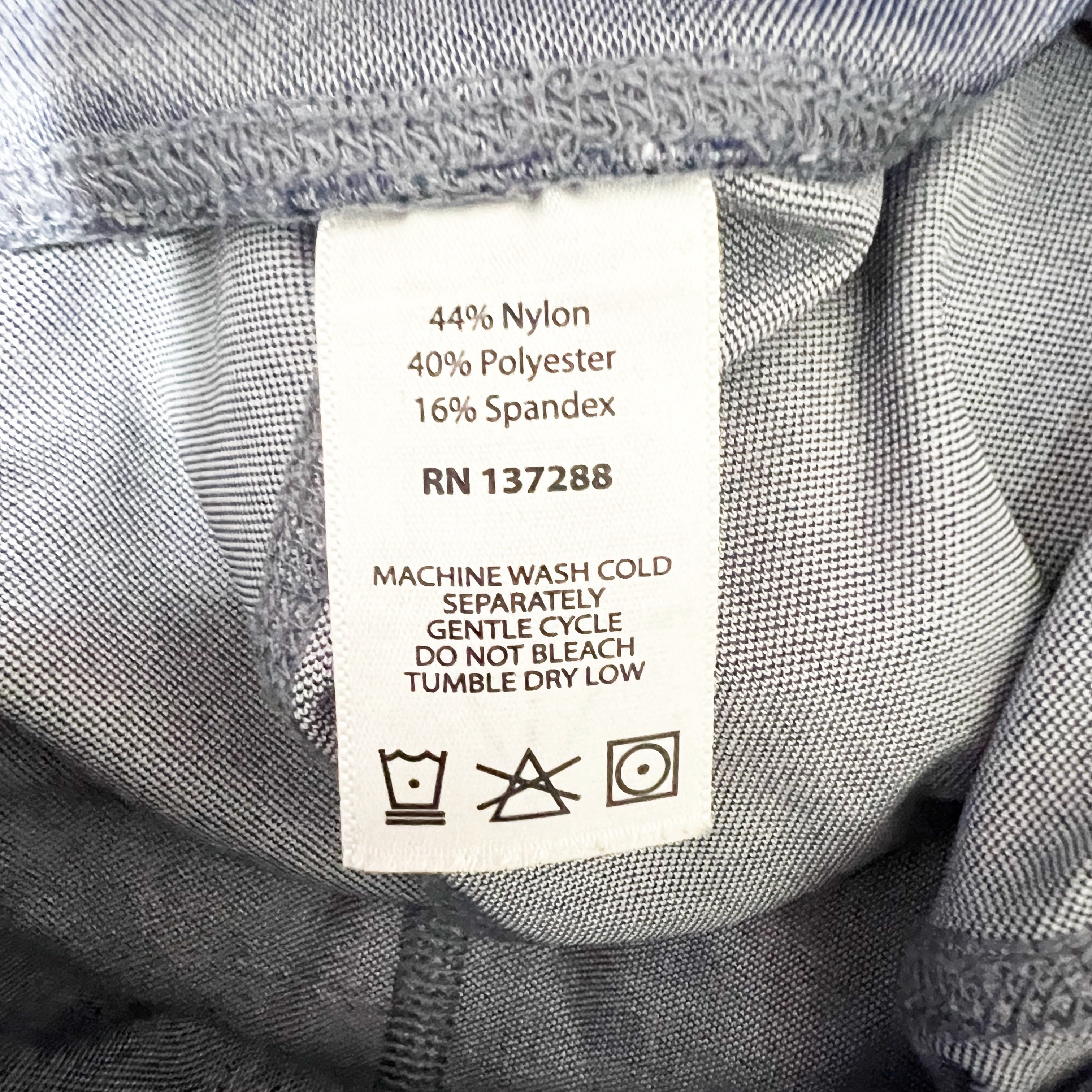 Year Of Ours Denim Corset High Waisted Athletic Work Out Leggings Chambray Blue