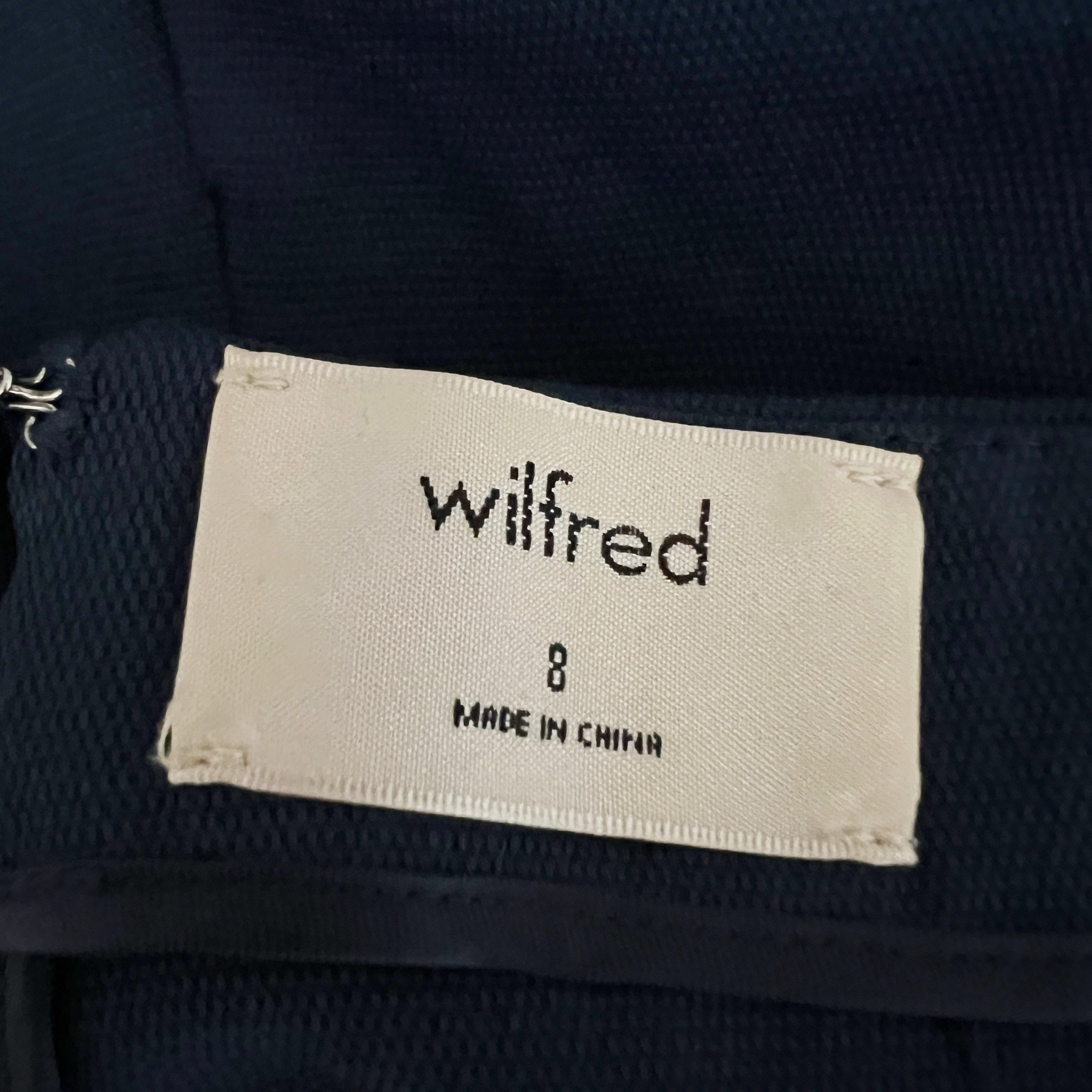 Aritzia Wilfred Ecoulement Cropped Wide Leg Open Tie Back Crepe Jumpsuit Blue 8