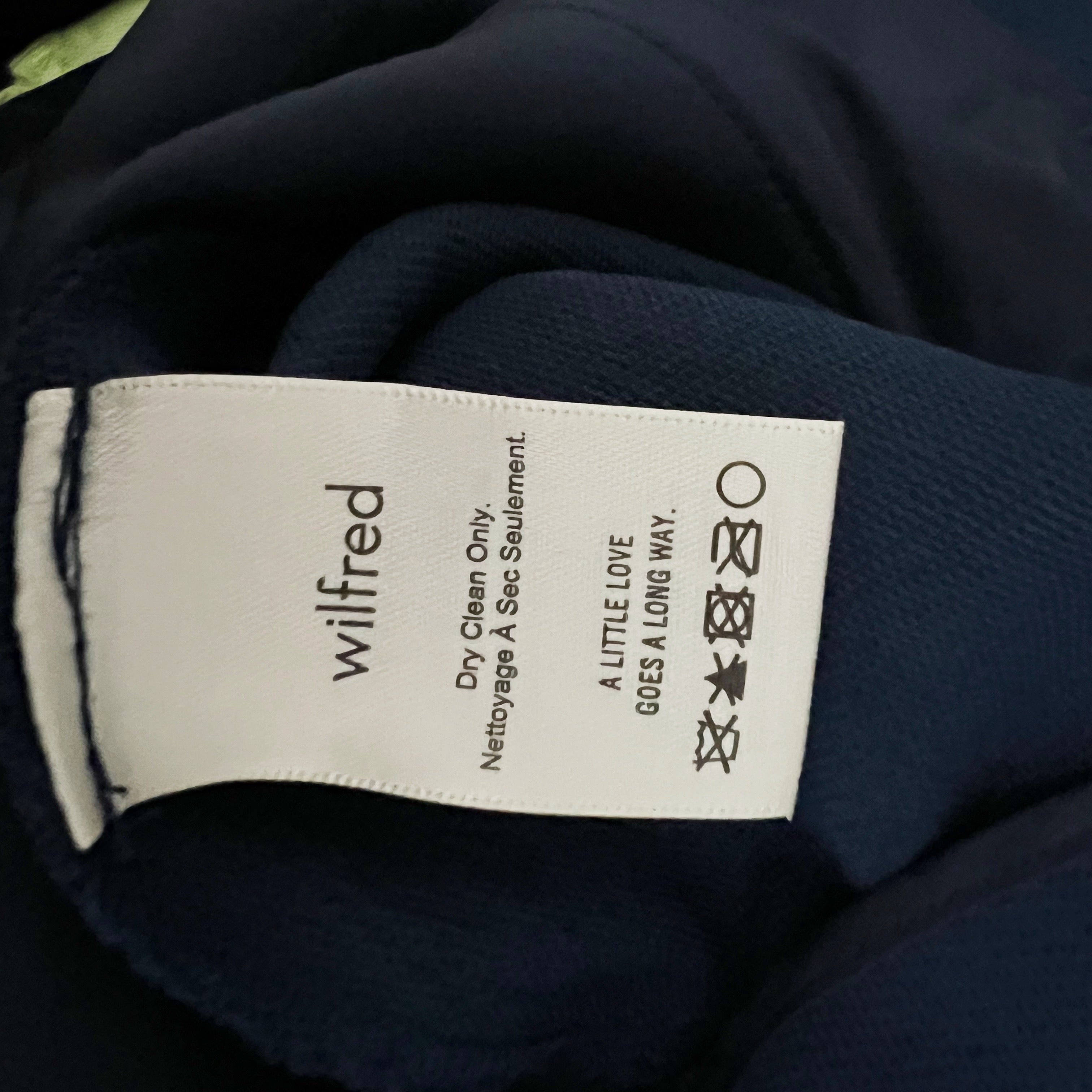 Aritzia Wilfred Ecoulement Cropped Wide Leg Open Tie Back Crepe Jumpsuit Blue 8