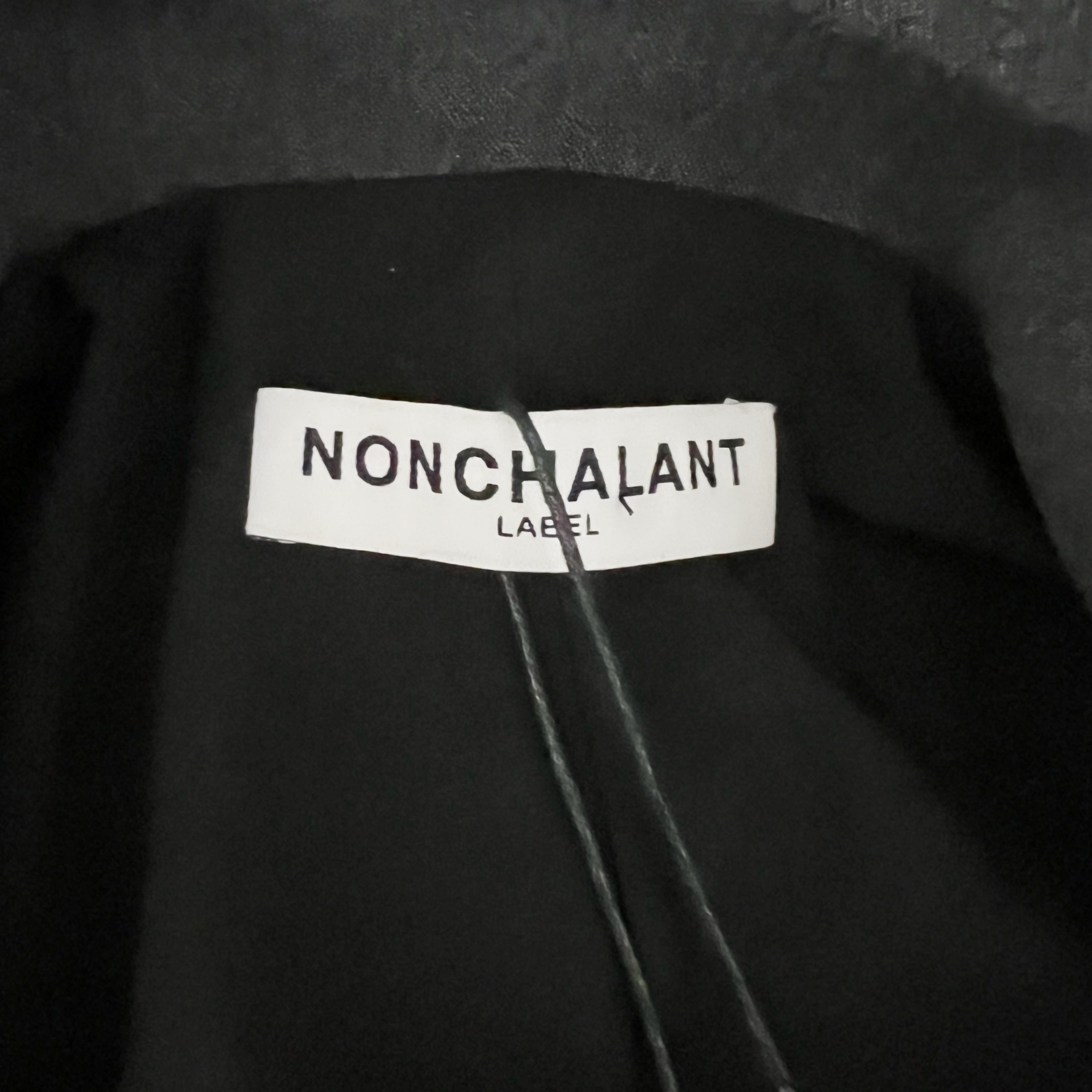 NEW Nonchalant Cyra Oversized Lapel Open Front Structured Blazer Jacket Gray S