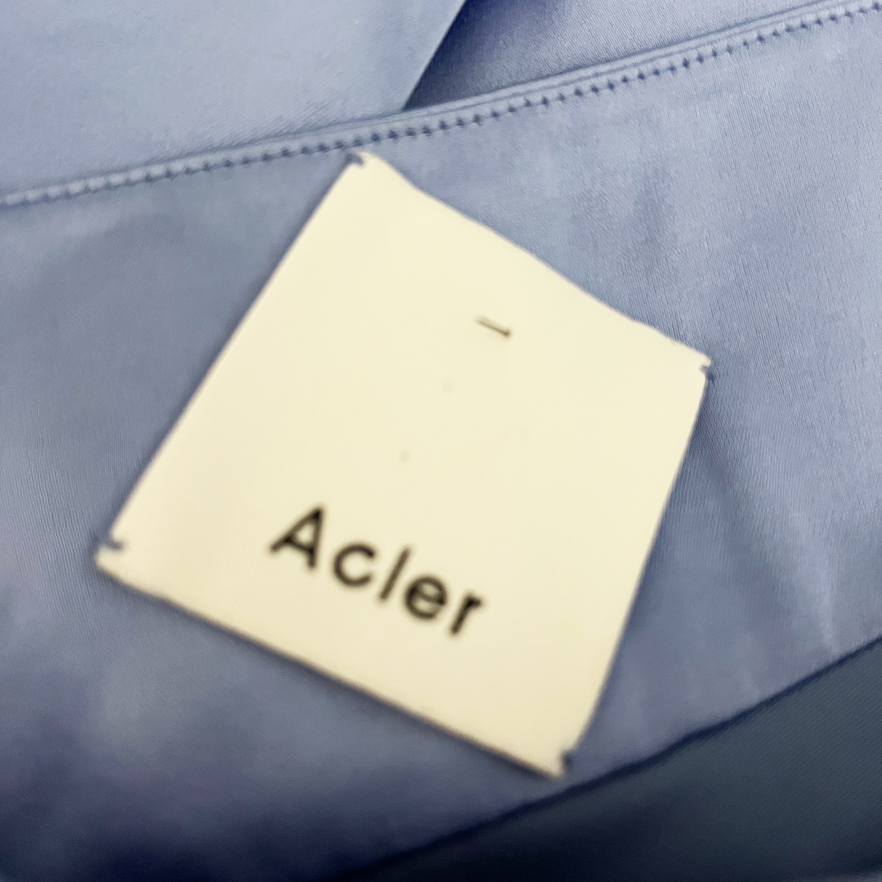 Acler Bonham Bias Draped One Shoulder Bow Tie Satin Wedgewood Blue Midi Dress 4