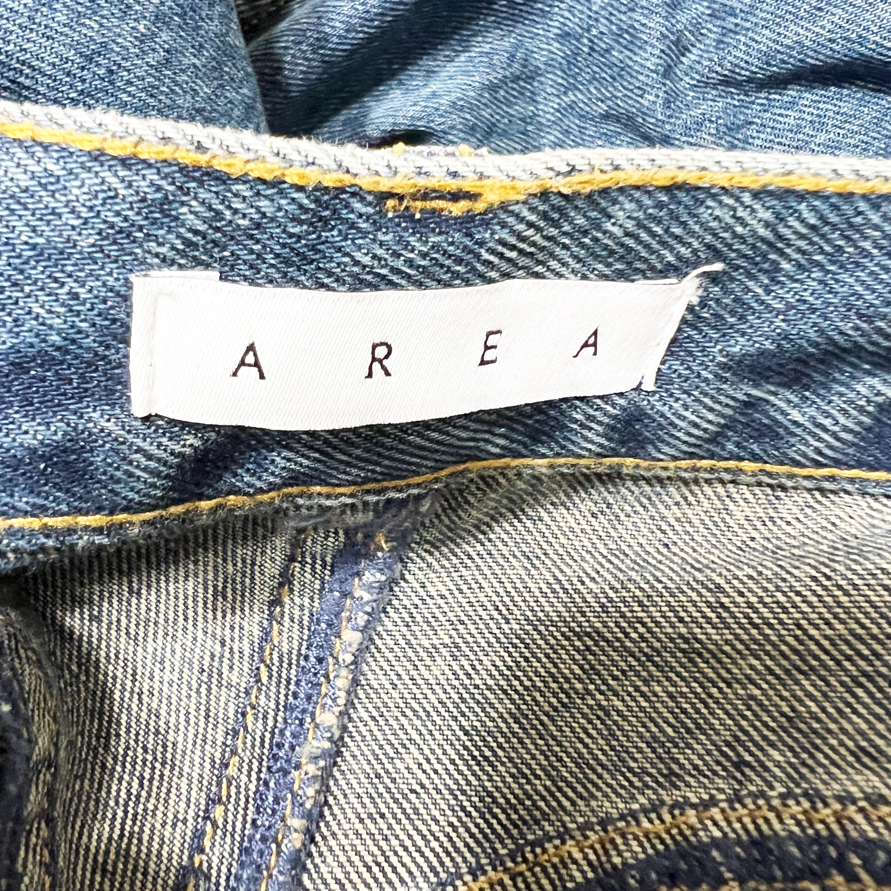 Area Crystal Jewel Diamond Sparkle Embellished Straight Slit Baggy Cotton Jeans