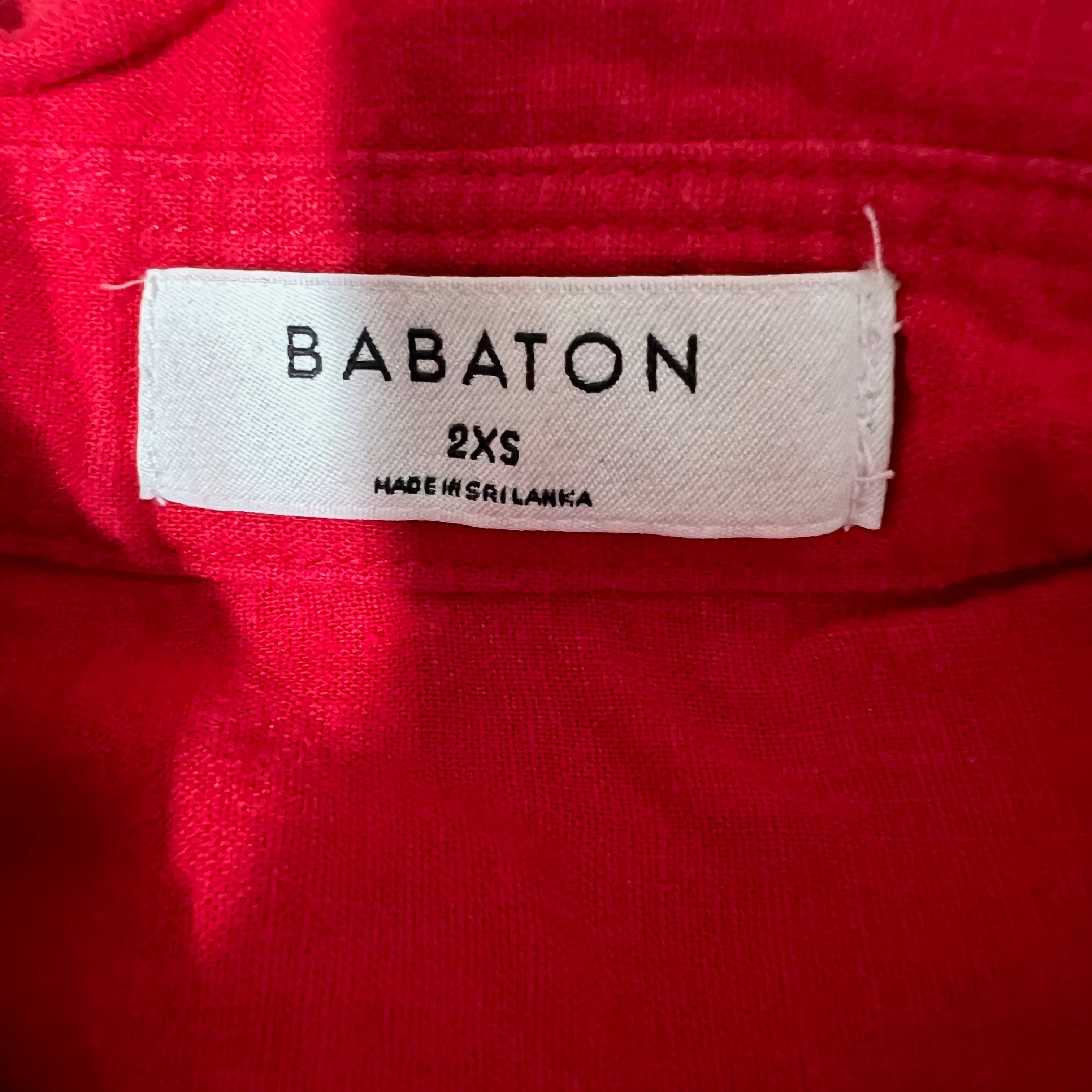 Babaton Aritzia Elizabeth Linen Blend Long Sleeve Button Down Collared Blouse
