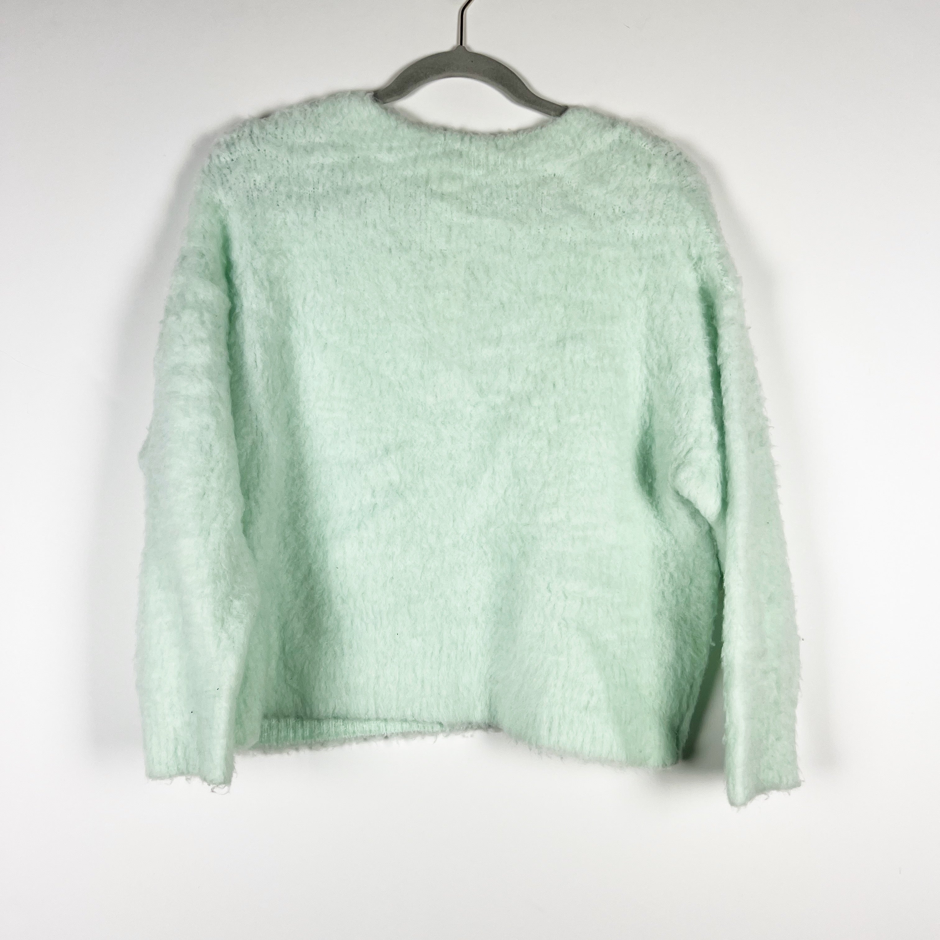 NEW Maeve Anthropologie Wool Plush Fuzzy V Neck Long Sleeve Pullover Sweater XSP