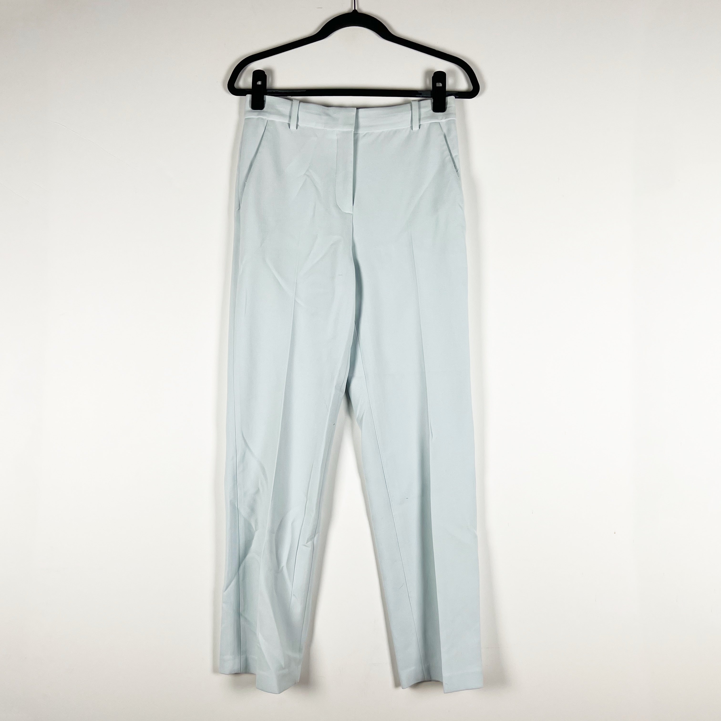 Babaton Aritzia Atelier Command Mid Rise Straight Leg Trouser Pants Light Blue 2