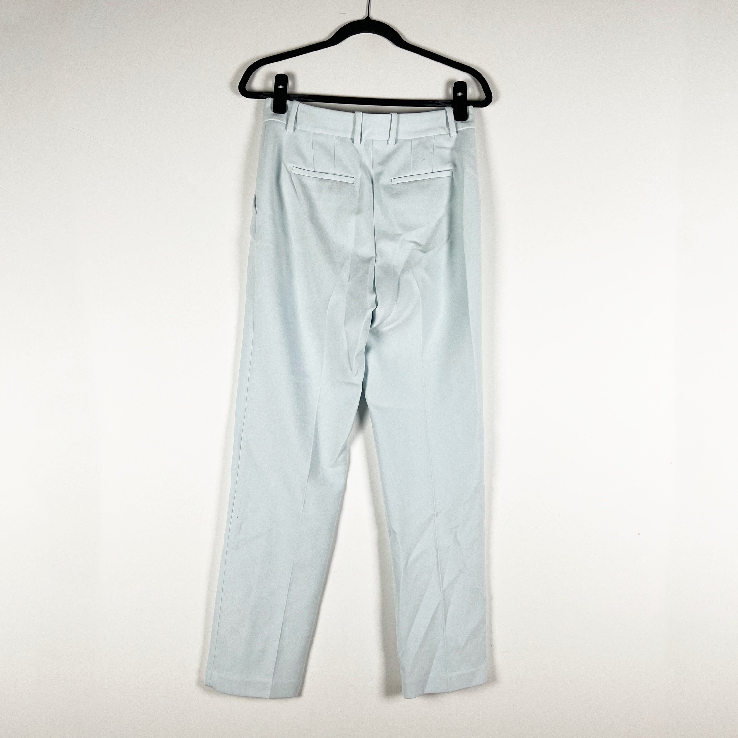 Babaton Aritzia Atelier Command Mid Rise Straight Leg Trouser Pants Light Blue 2