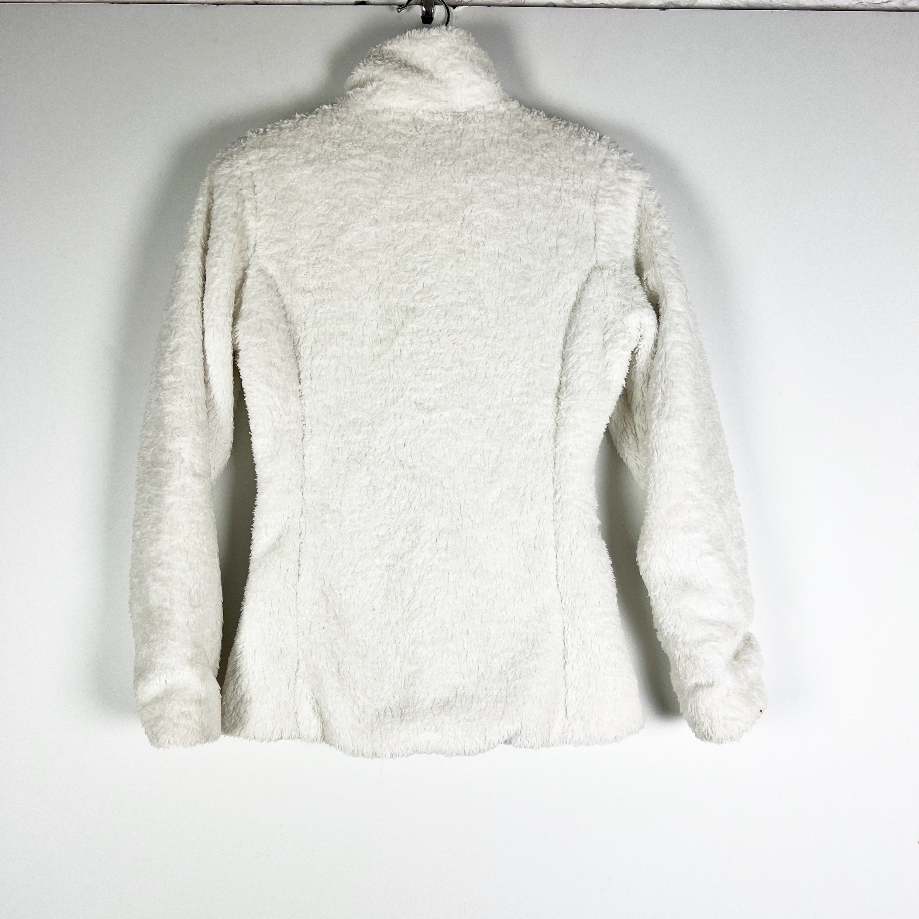 Patagonia Women's Los Gatos Fuzzy Shearling Full Zip Jacket Ivory White XS