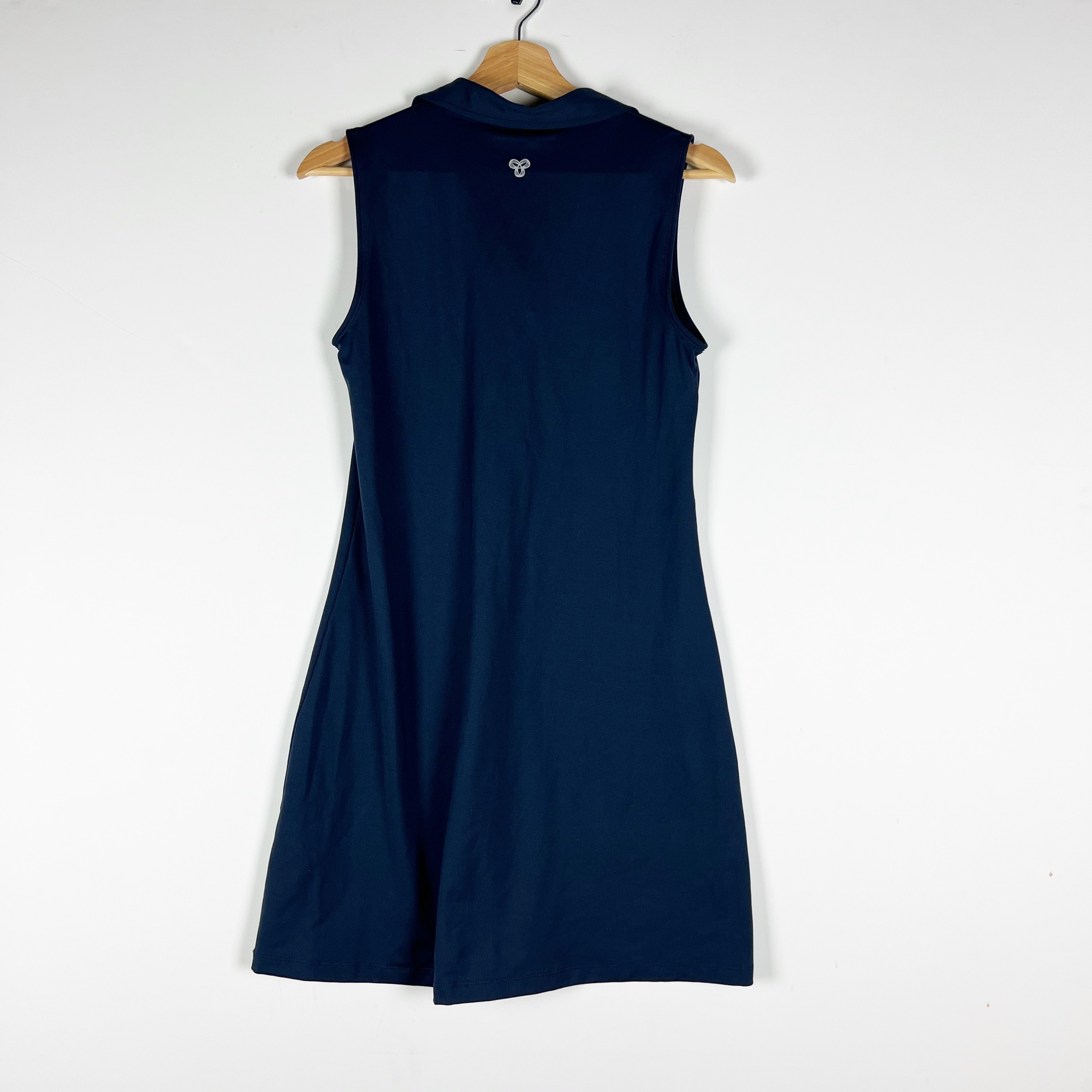 Aritzia TnAction Dash Polo Collar Mini Pullover Sleeveless Mini Dress Navy Blue