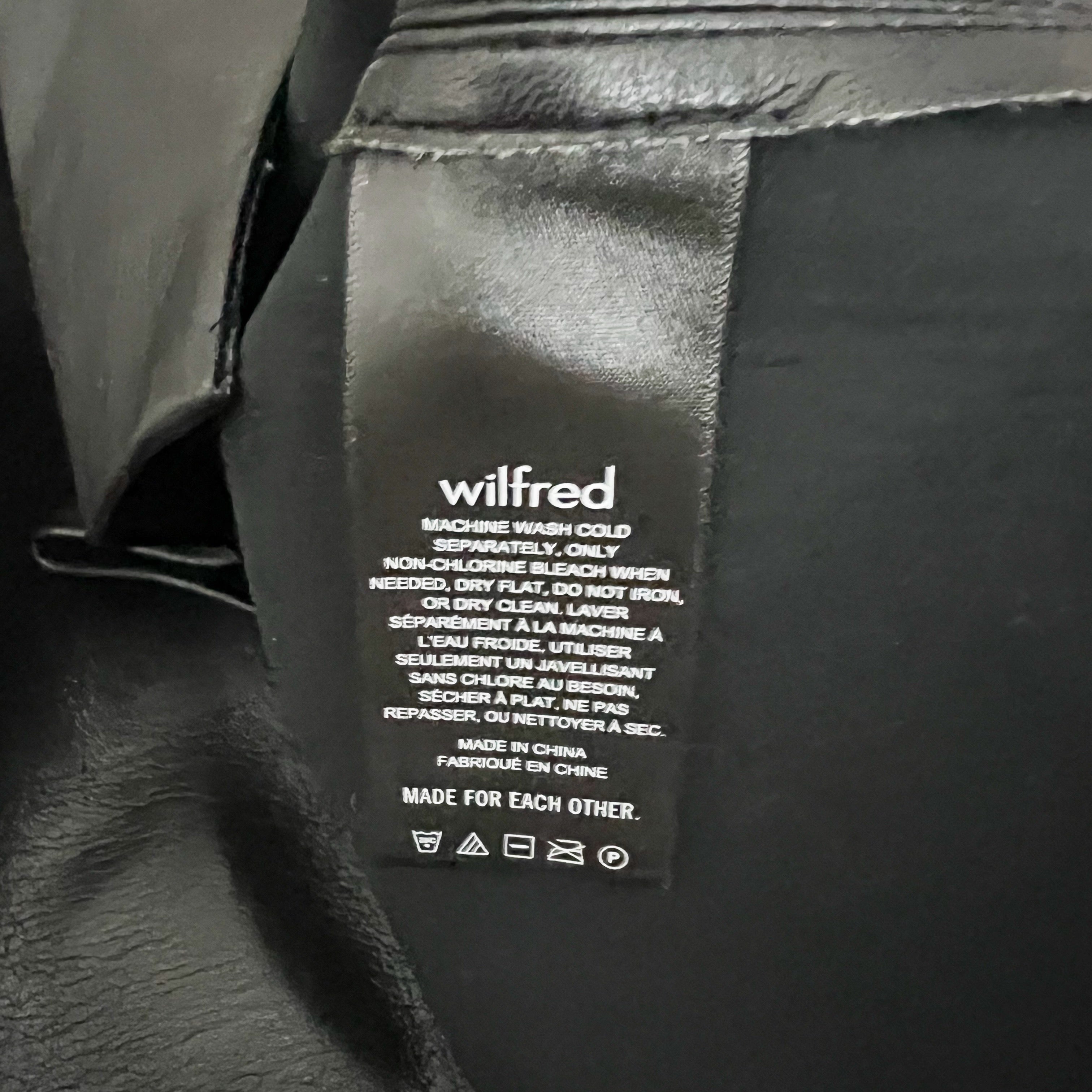 NEW Aritzia Wilfred Tempest Faux Vegan Leather Mini Skirt Sold Black Noir 4