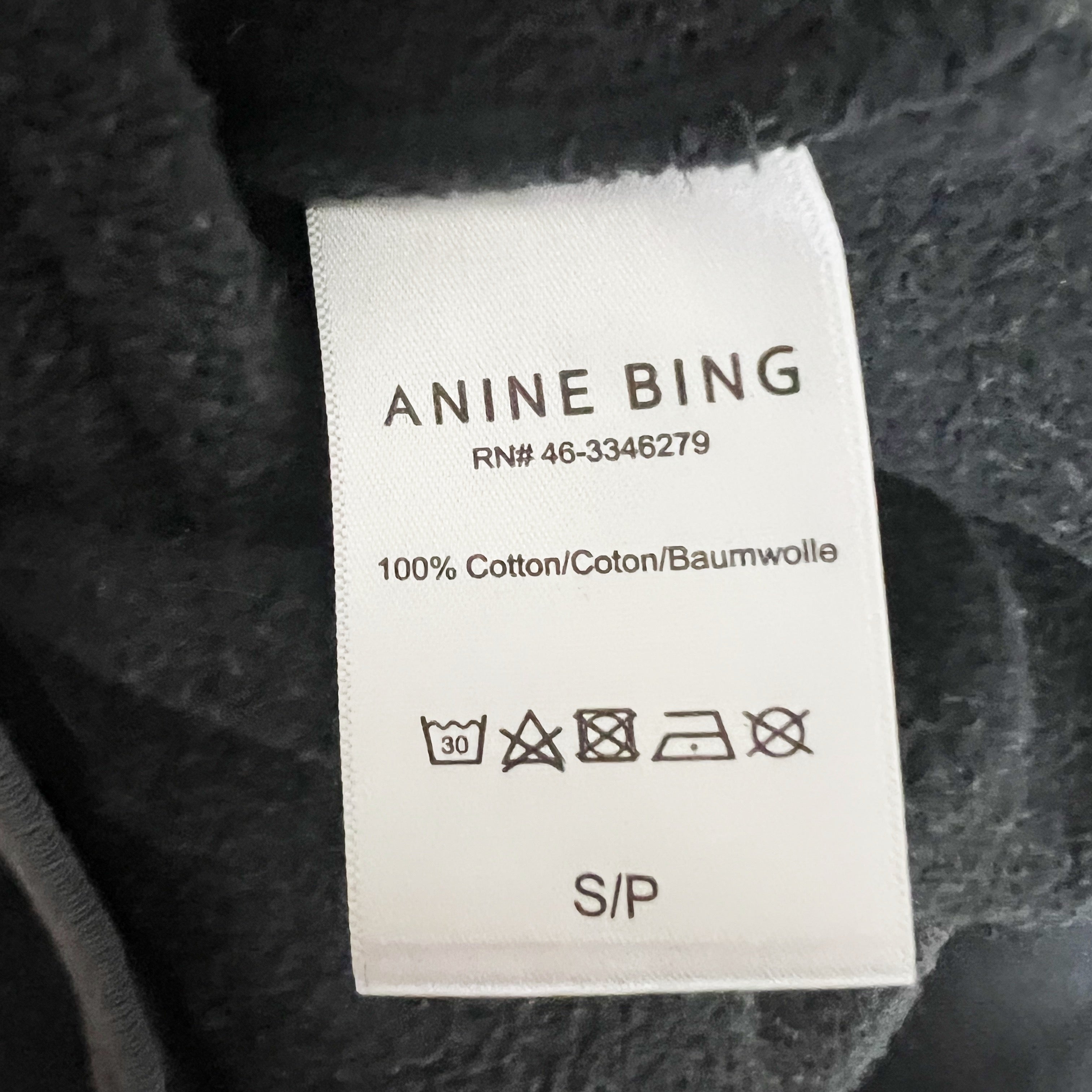 Anine Bing Tiger Animal Print Pattern Graphic Cotton Crew Neck Sweatshirt Small