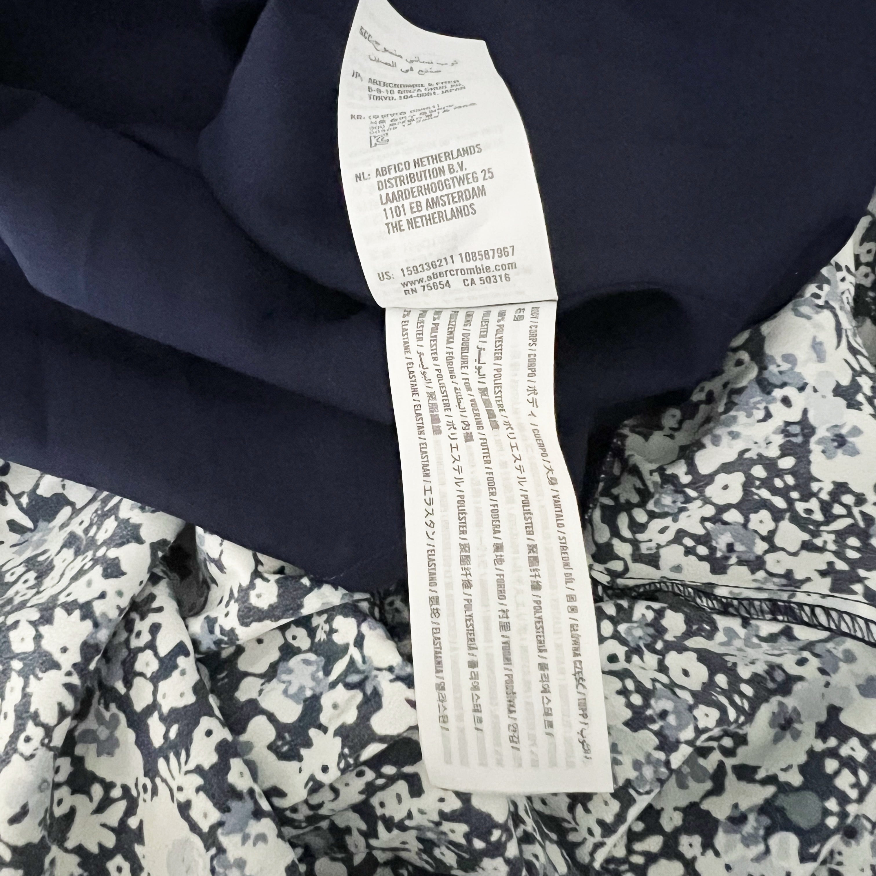 NEW Abercrombie & Fitch Micro Floral Flower Print Pattern Mini Dress SP