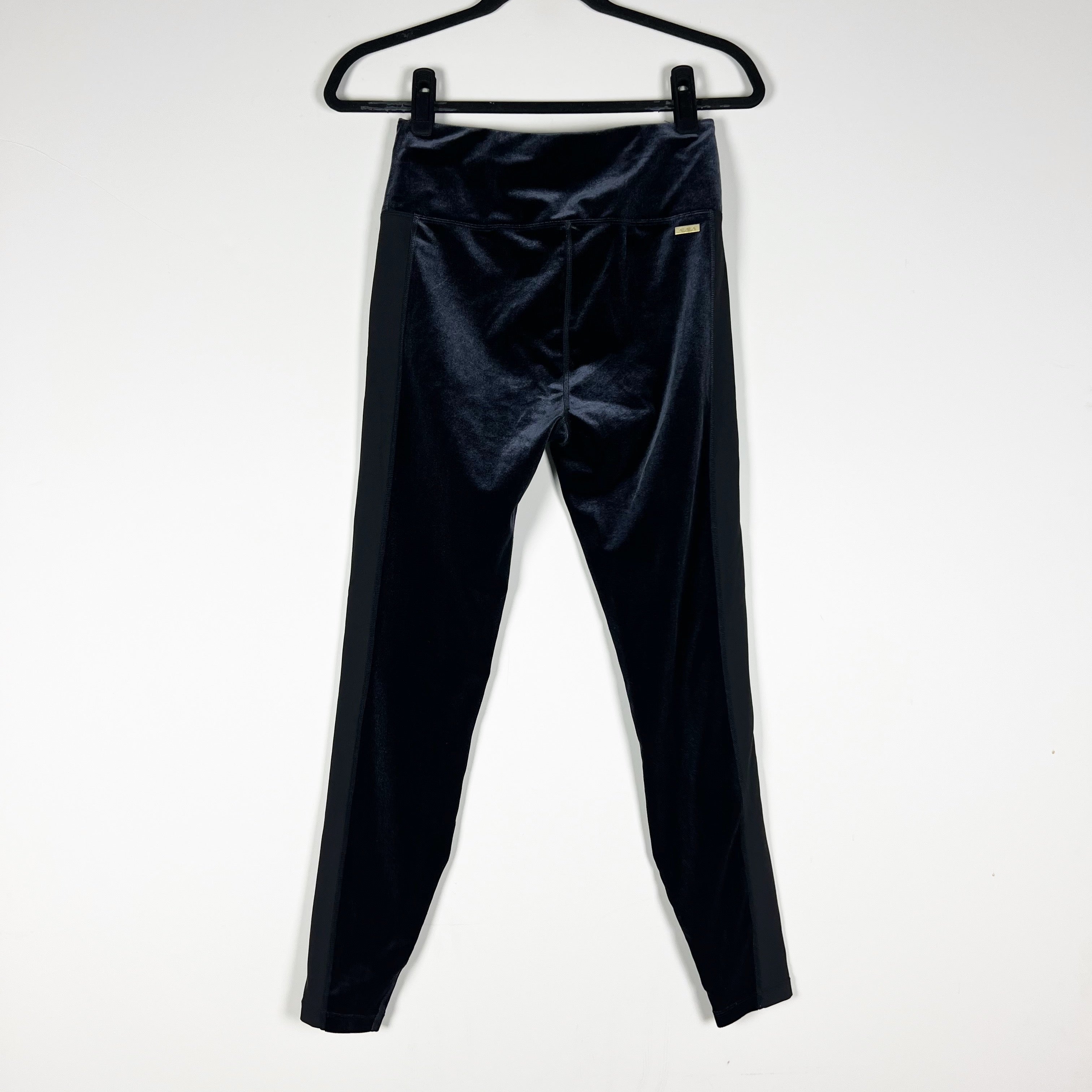 Alala Velvet Velour High Waisted Athletic Work Out Leggings Navy Blue Small